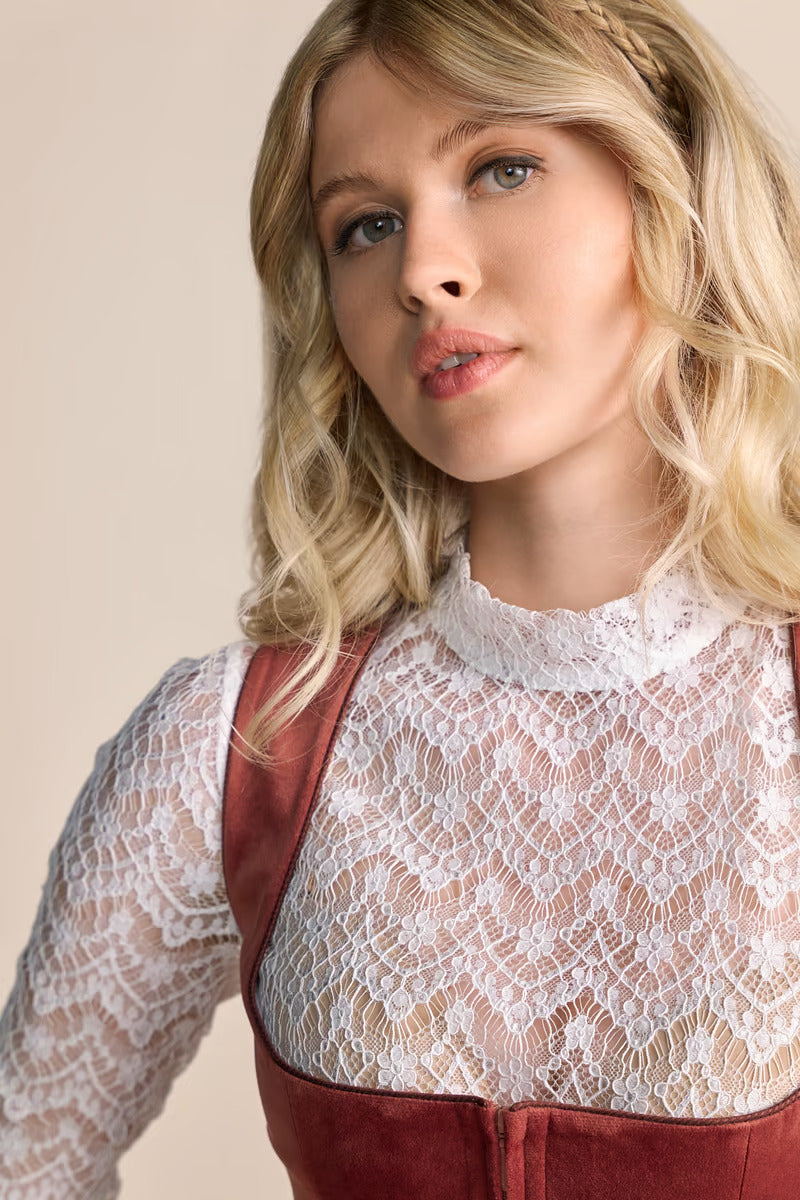 Kruger Mini Dirndl 2pcs. 50cm "Alisha" red (30,38,40)