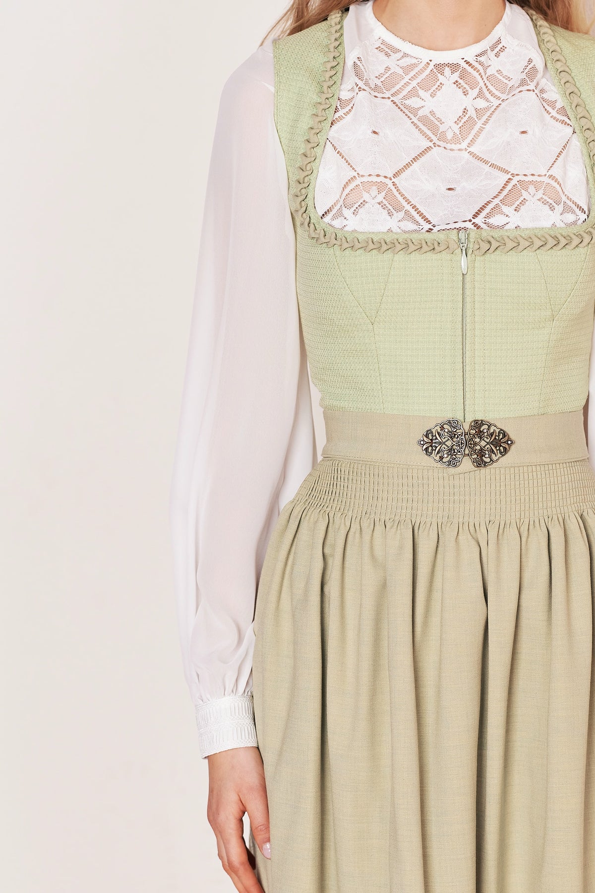Julia Trentini Lotte Midi Dirndl, Green — 60cm
