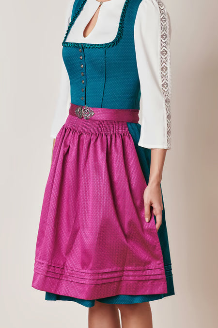Julia Trentini Midi Dirndl 2pcs. 60cm "Dorea" green (size 38,40)