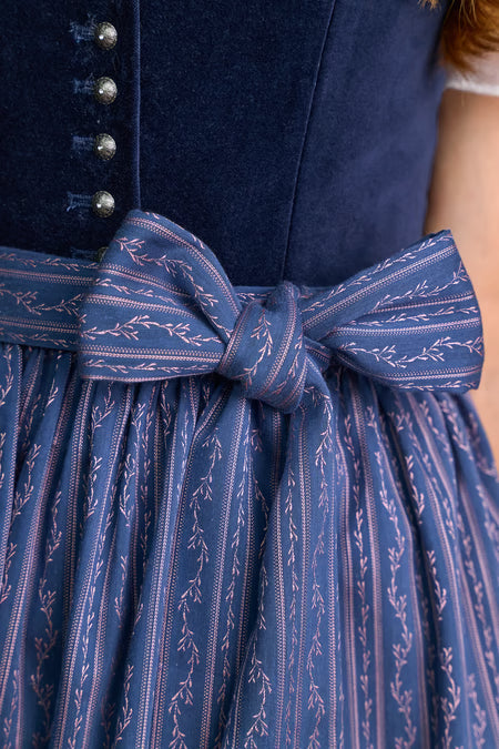 Julia Trentini Brenda Long Dirndl, Blue — 70cm