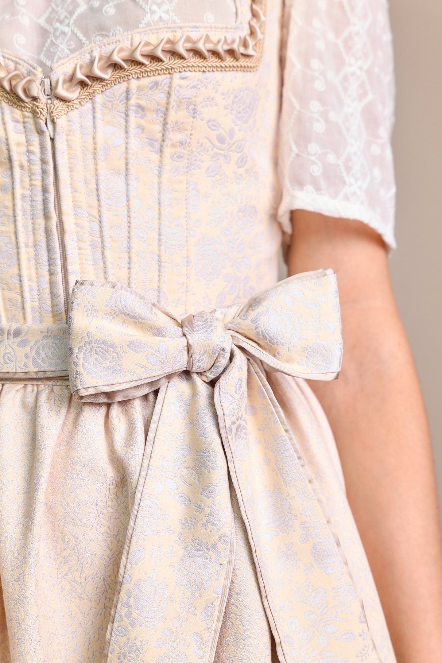 Julia Trentini Cecilia Midi Dirndl, Beige — 60cm