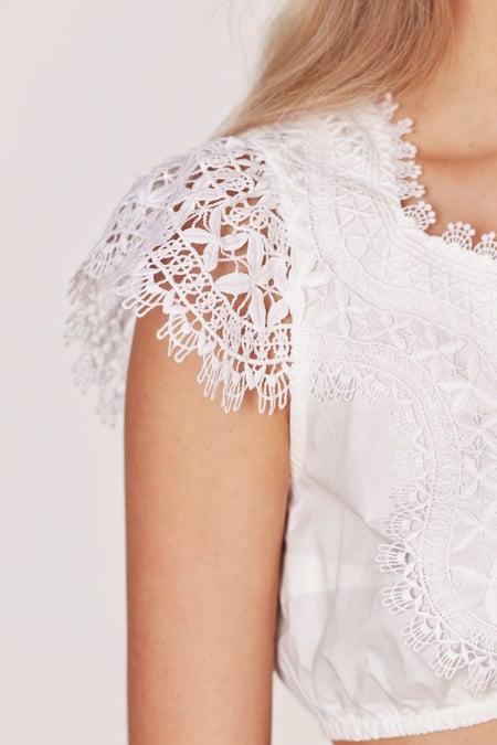 Dirndl blouse Manuela — ecru