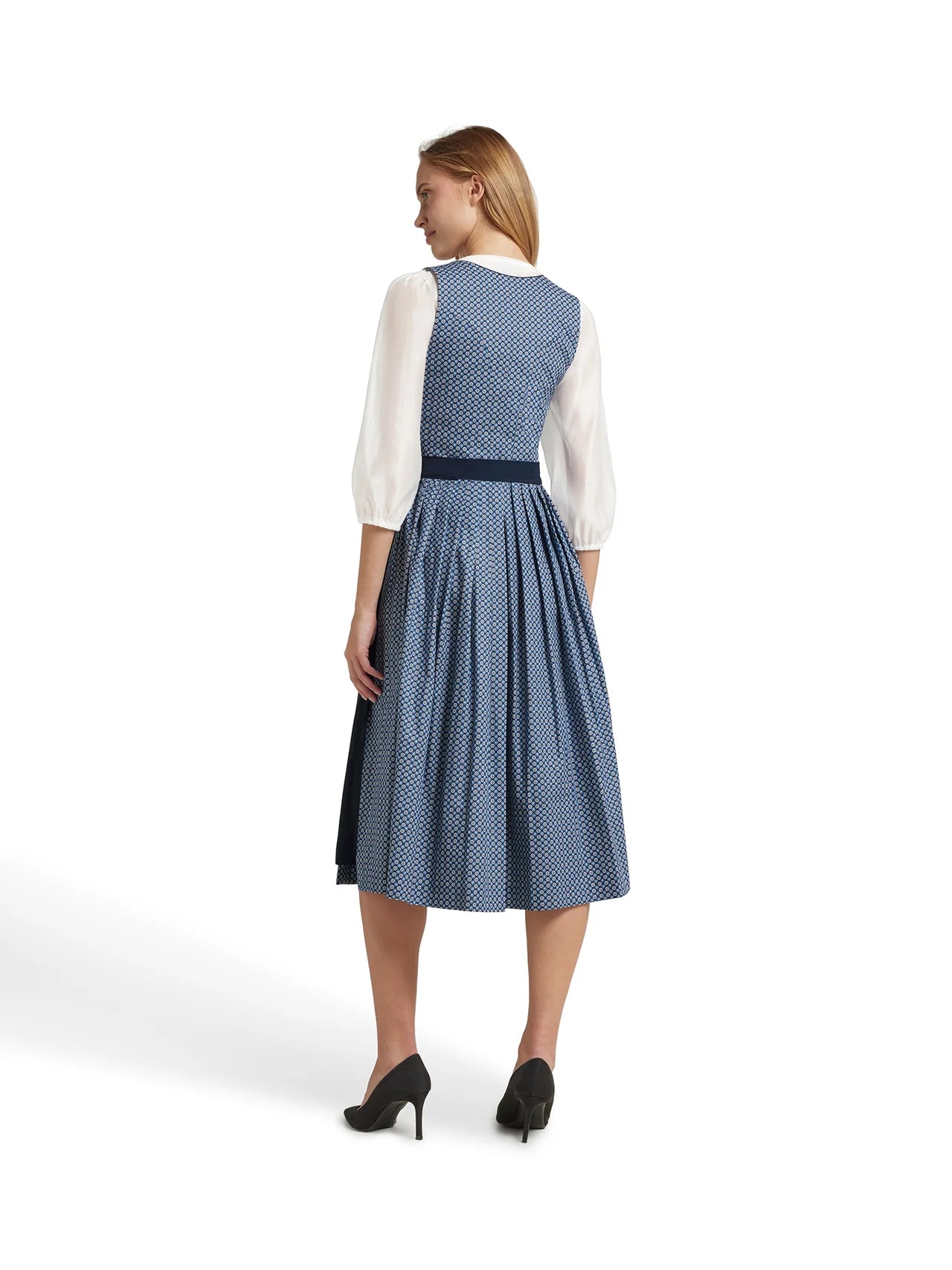 Berwin Long Dirndl 2pcs. 70cm "Helma" blue