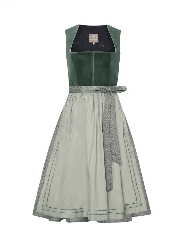 Berwin Long Dirndl 2pcs. 75cm "Mason" olive