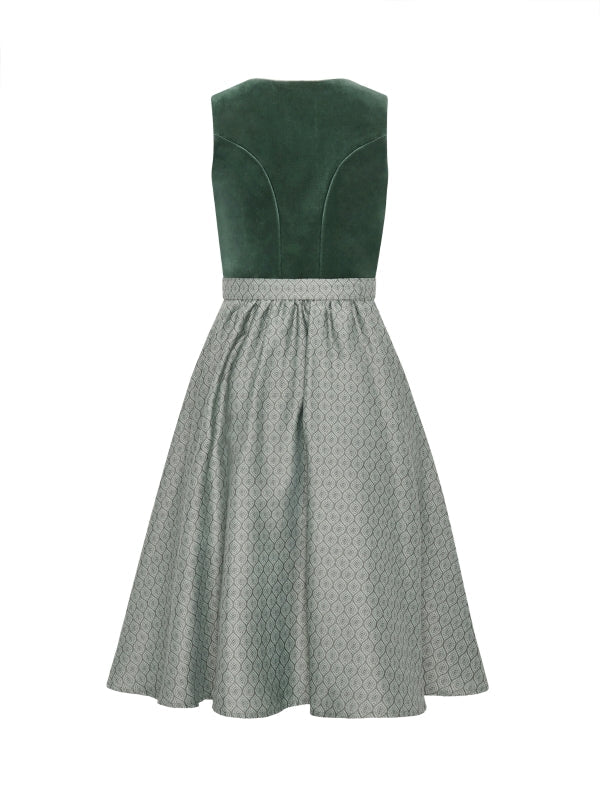 Berwin Long Dirndl 2pcs. 75cm "Doris" green