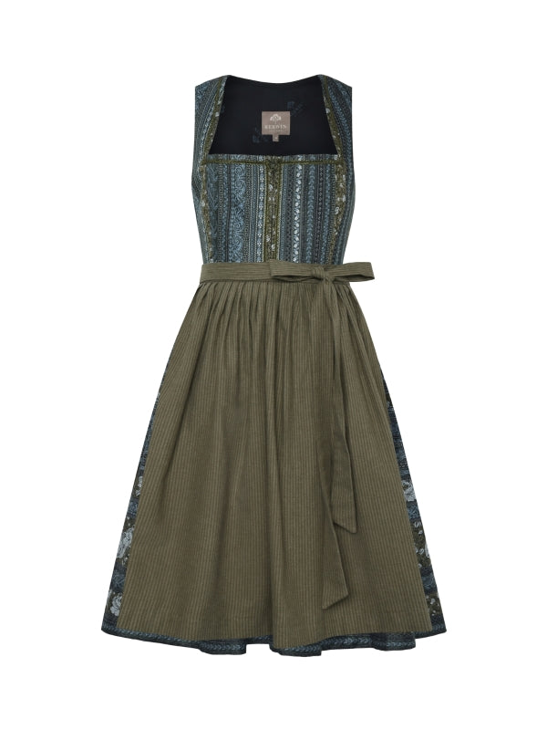 Berwin Long Dirndl 2pcs. 75cm "Sarah" olive