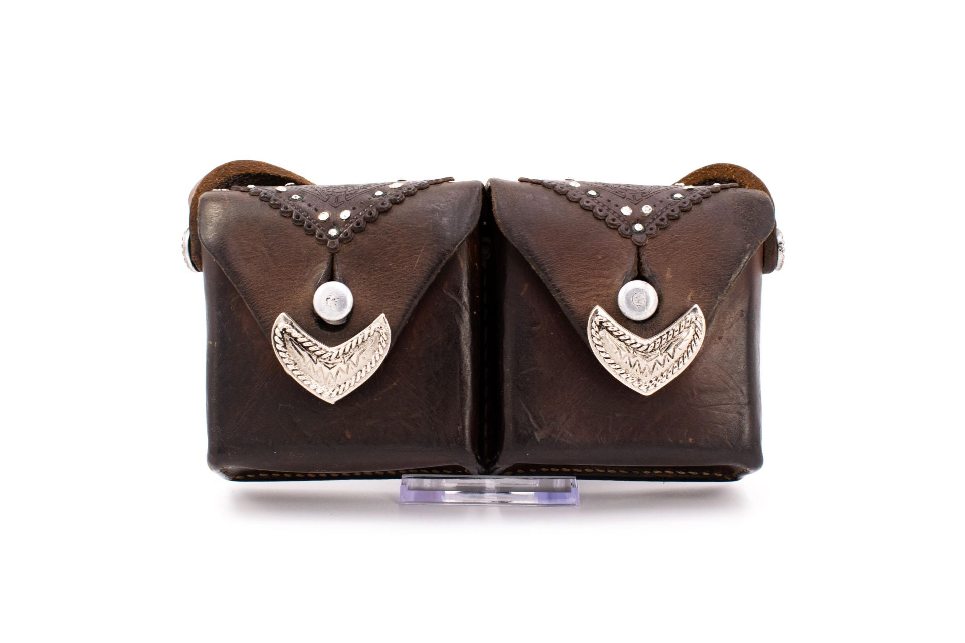 Sima Austrian Leather & Canvas Field Shoulder Bag with Mechanical Carabiner Snap