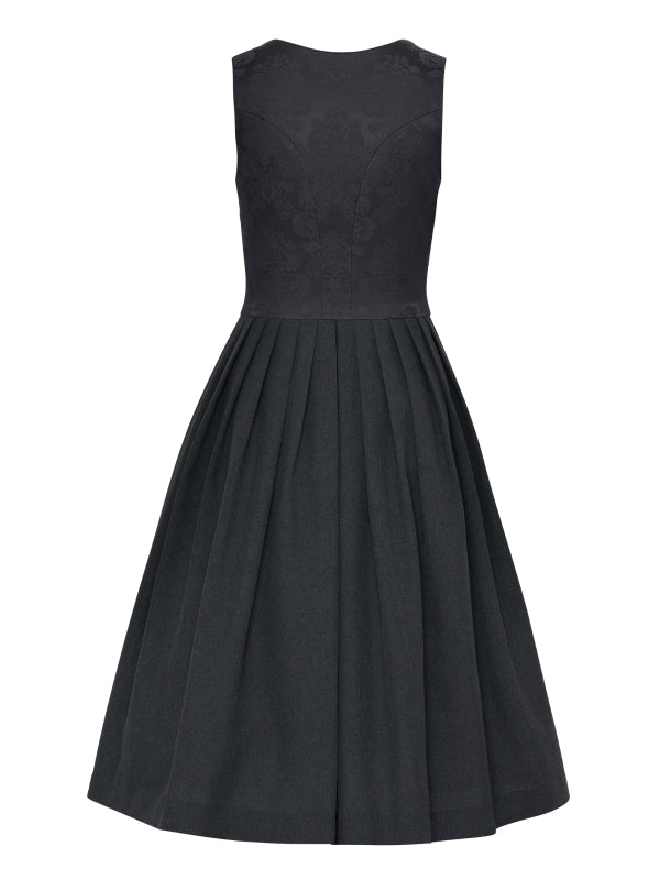 Berwin Long Dirndl 1 pc. 70cm "Ruby" anthracite