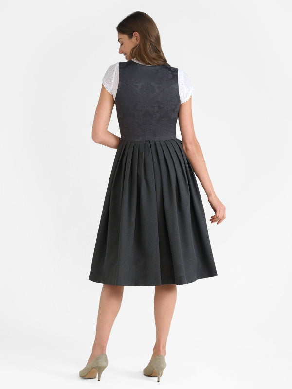 Berwin Long Dirndl 1 pc. 70cm "Ruby" anthracite