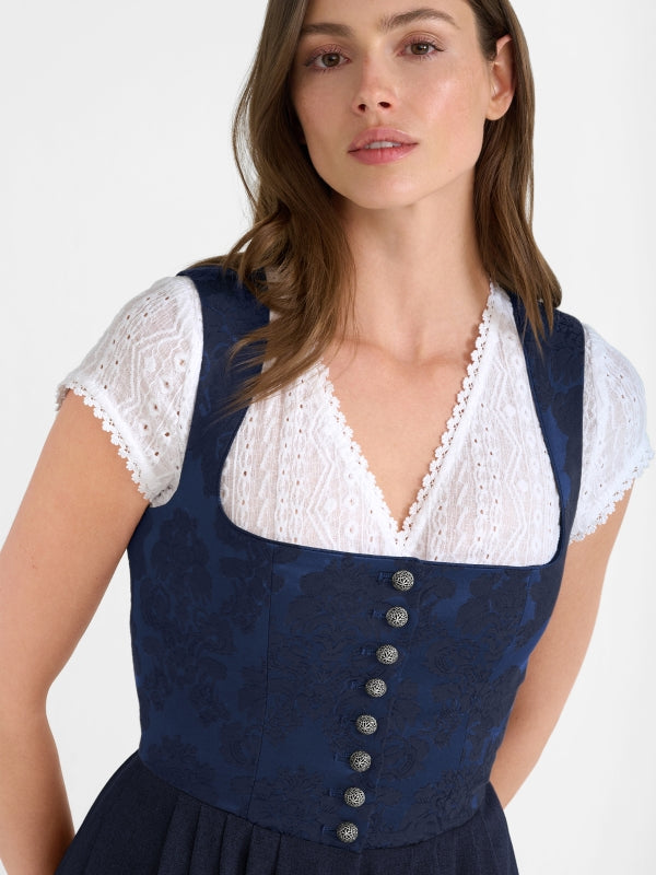 Berwin Long Dirndl 1 pc. 70cm "Ruby" navy