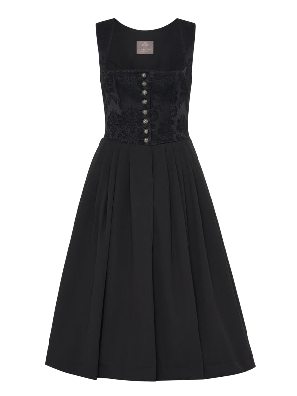 Berwin Long Dirndl 1 pc. 70cm "Ruby" black