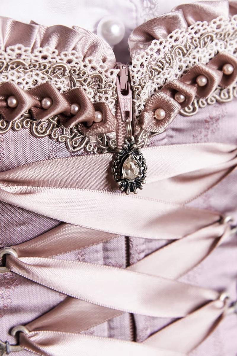 Kruger Long Dirndl 2pcs. 70cm "Catharine" violet (38)