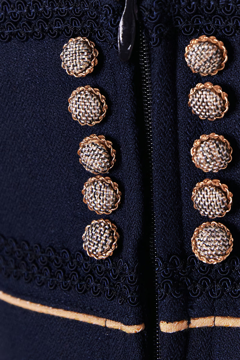 Kruger Midi Dirndl 2pcs. 60cm "Bee" blue