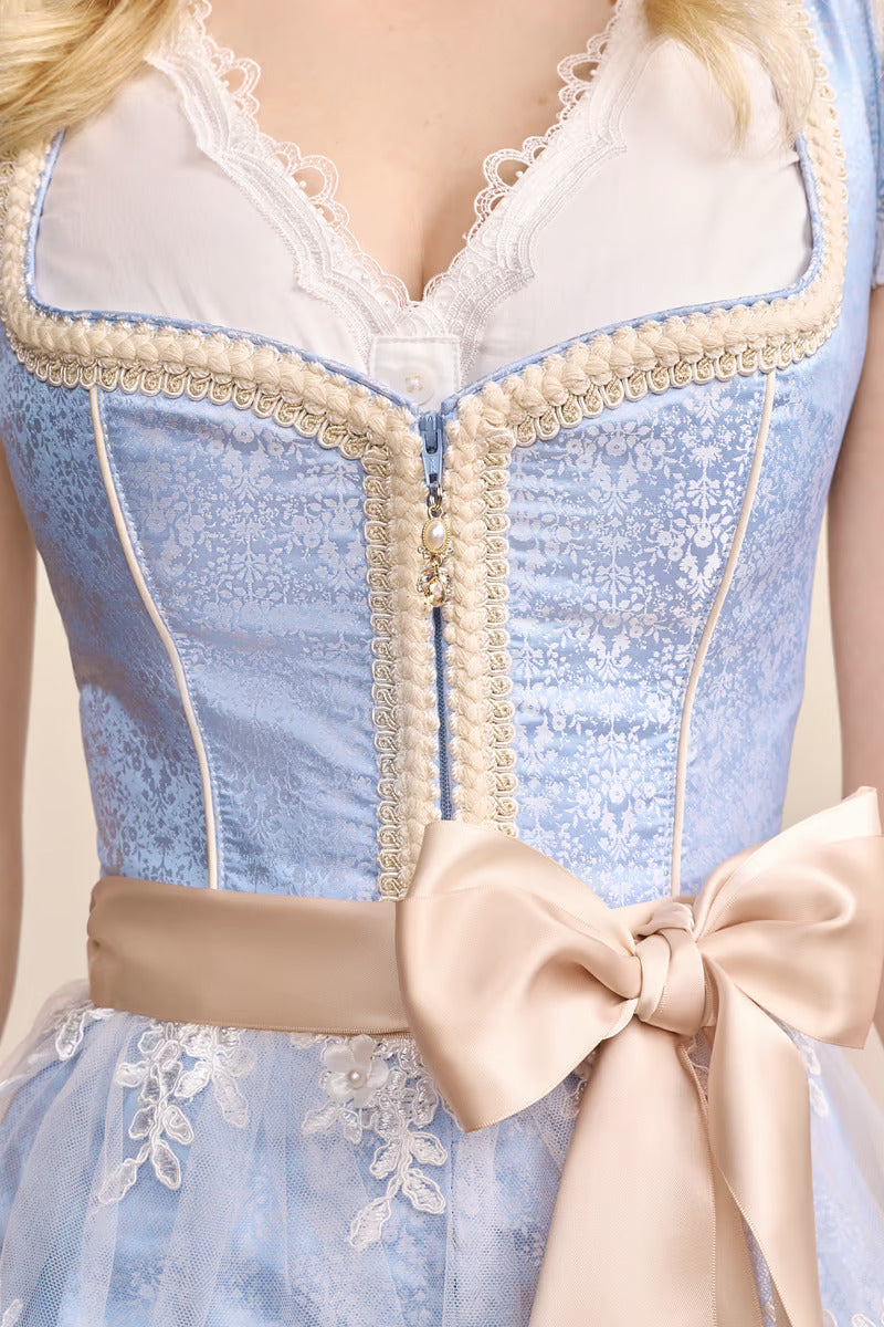 Kruger Mini Dirndl 2pcs. 50cm "Gaelle" blue (36,38,42) low stock