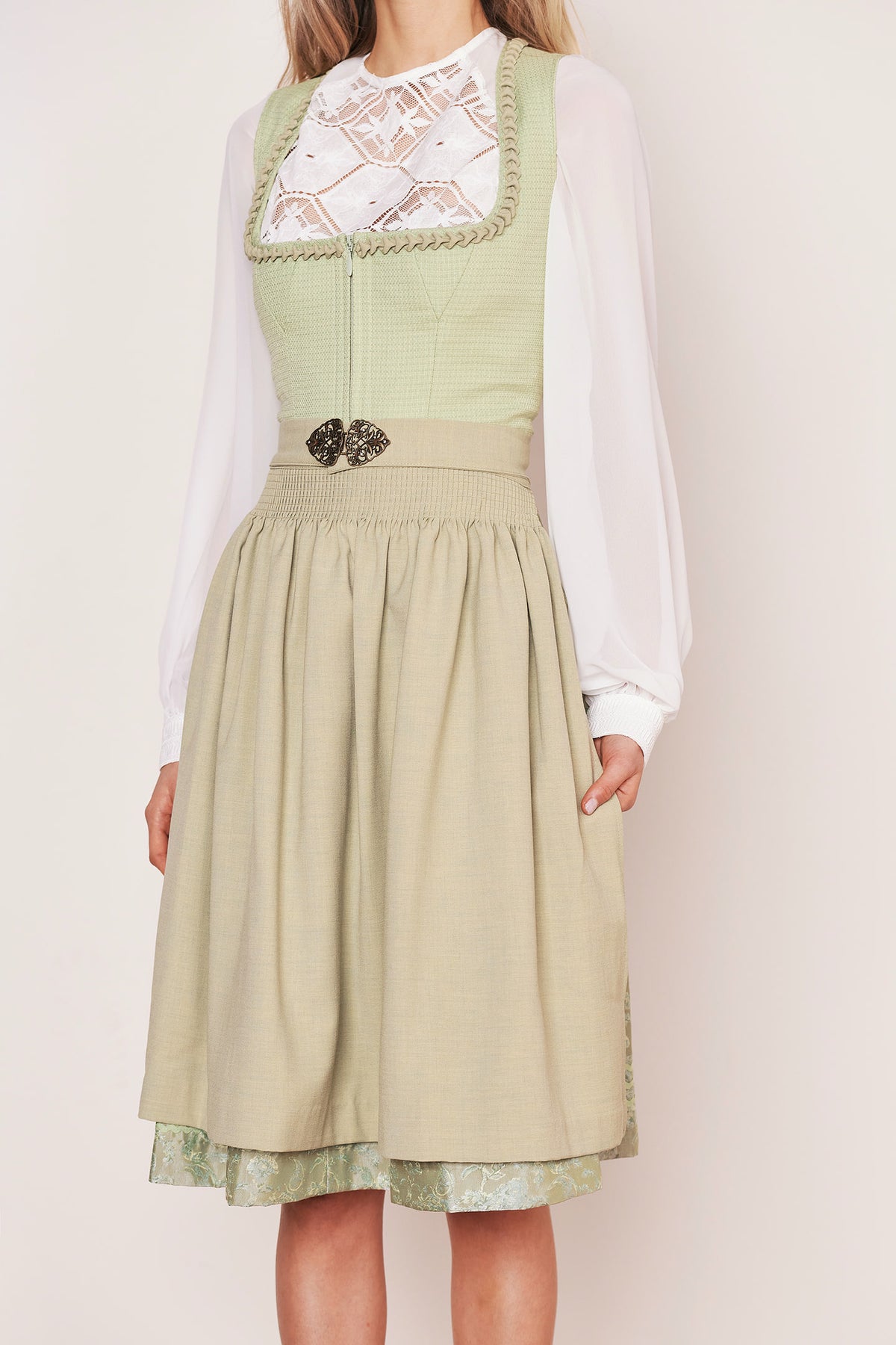 Julia Trentini Lotte Midi Dirndl, Green — 60cm