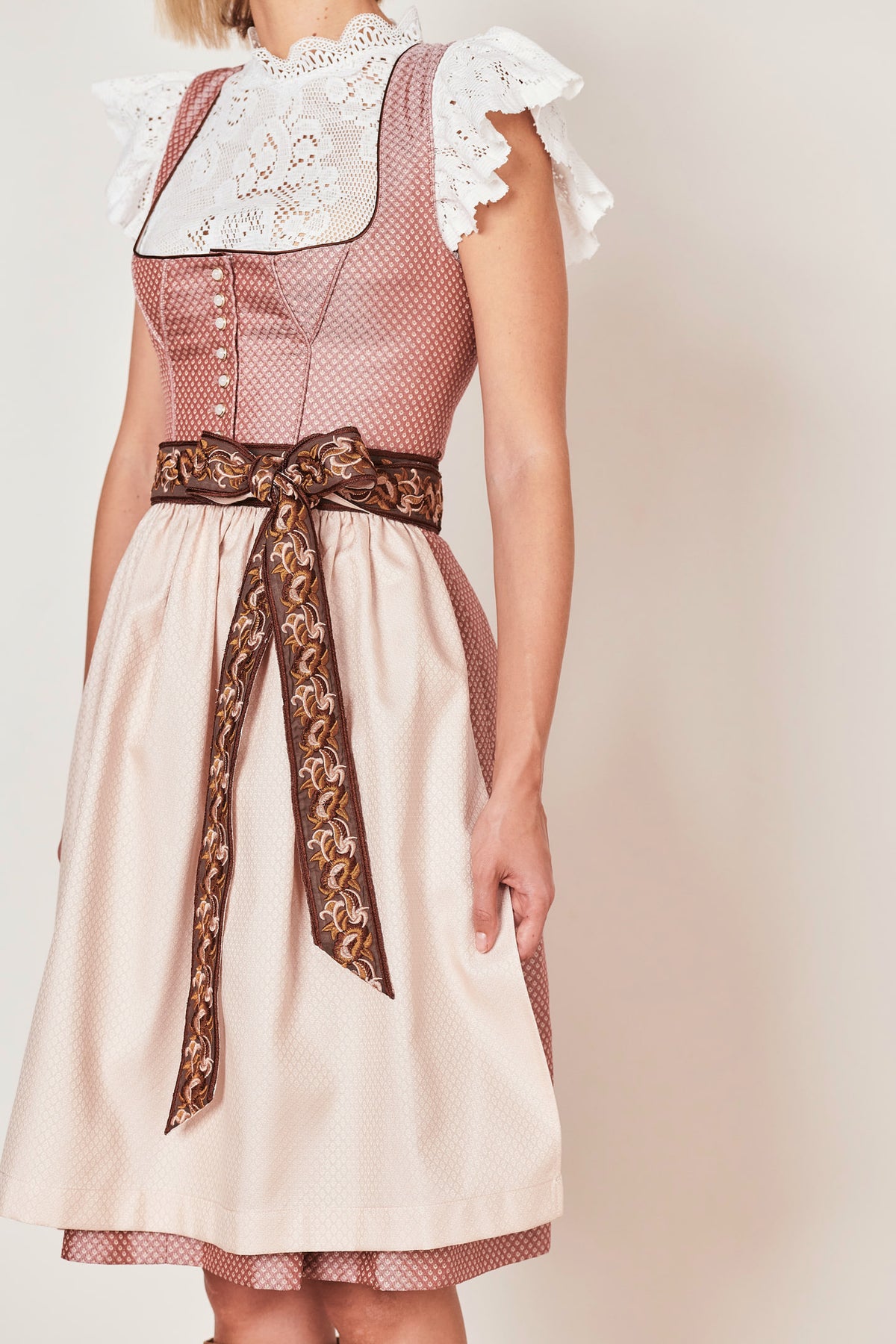 Julia Trentini Klara Midi Dirndl, Rose — 60cm