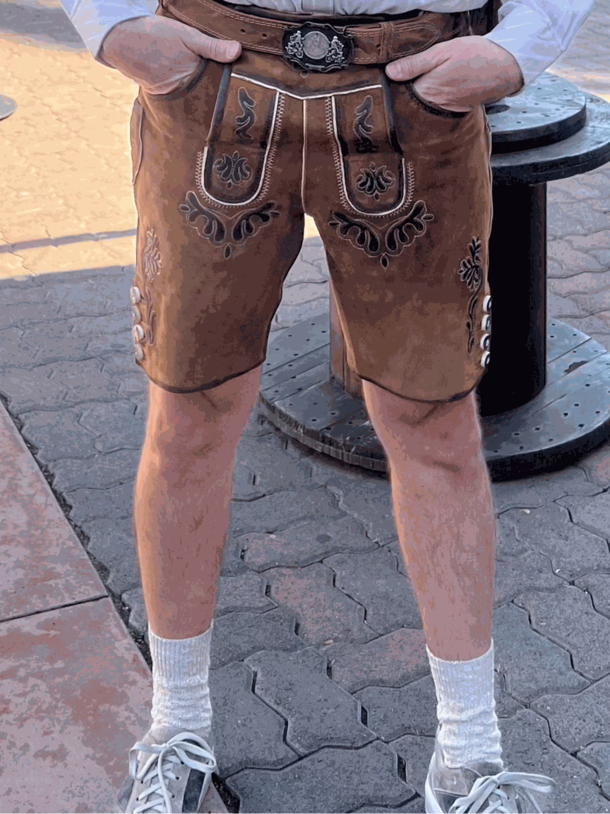 Men's Lederhosen "TradKraft" H-Straps brown (sizes 46-66)