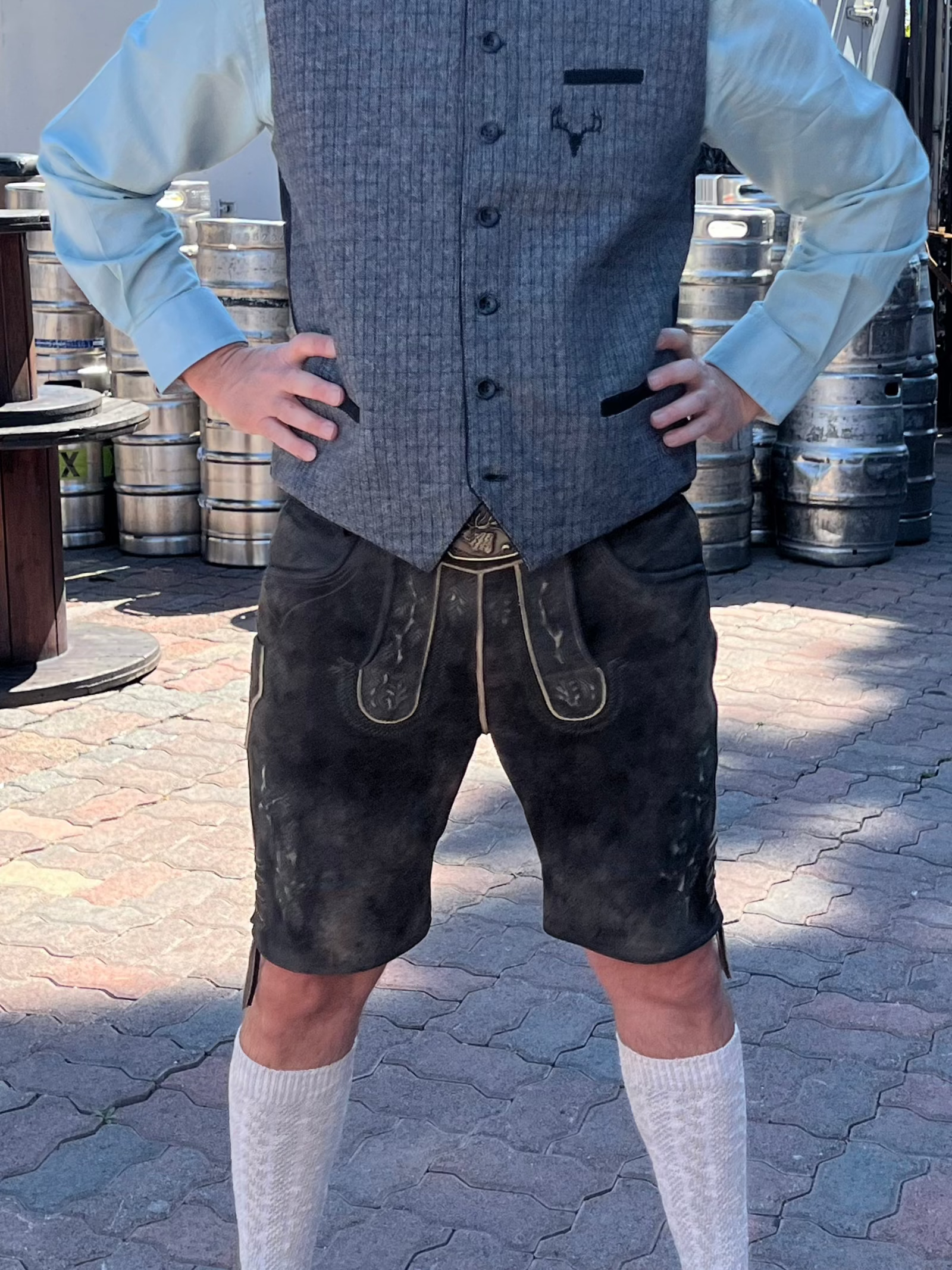 Spieth & Wensky Men's Lederhosen "Ebbs" vulkan-d. green (46-54) closeout