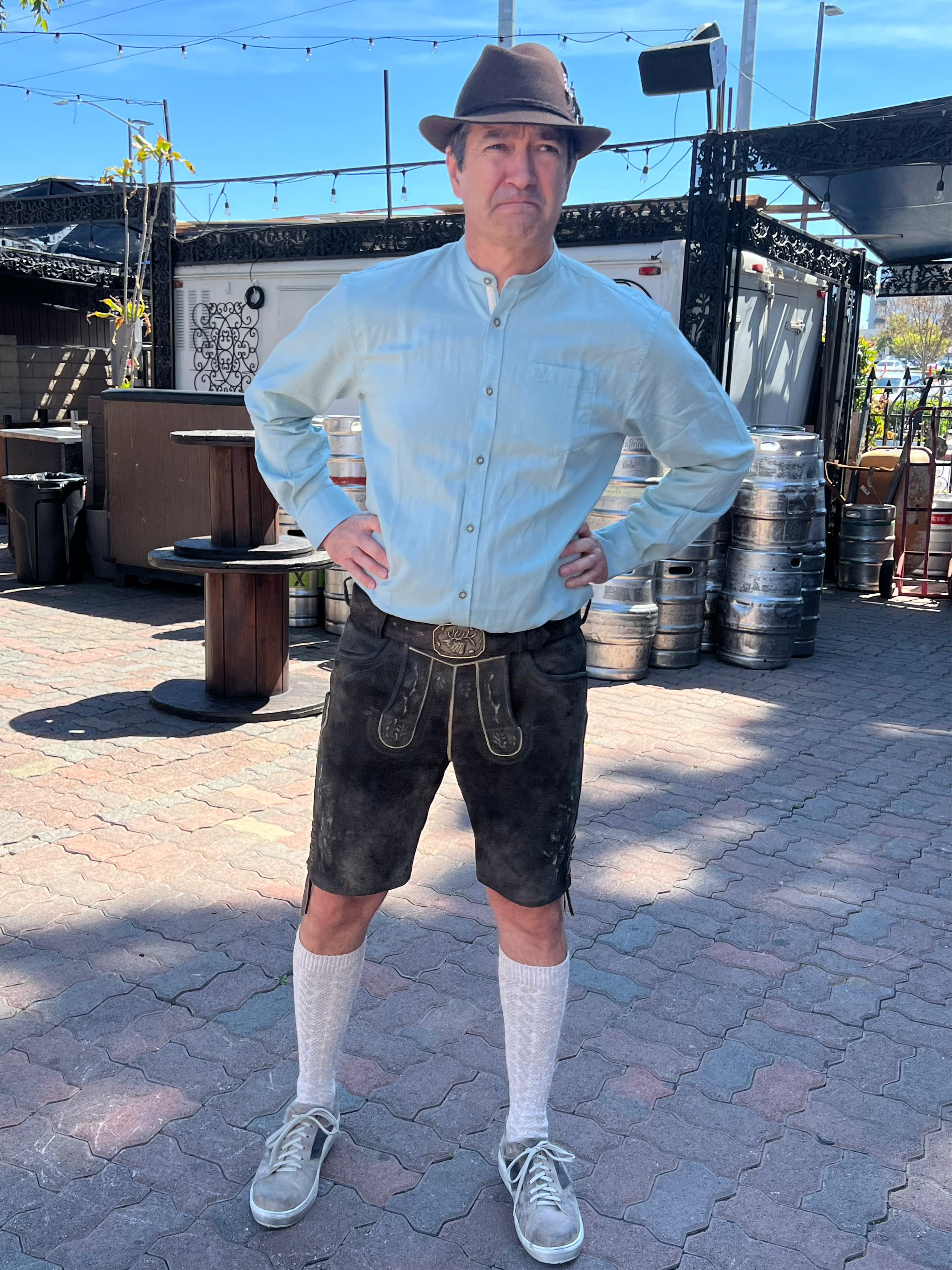 Spieth & Wensky Men's Lederhosen "Ebbs" vulkan-d. green (46-54) closeout
