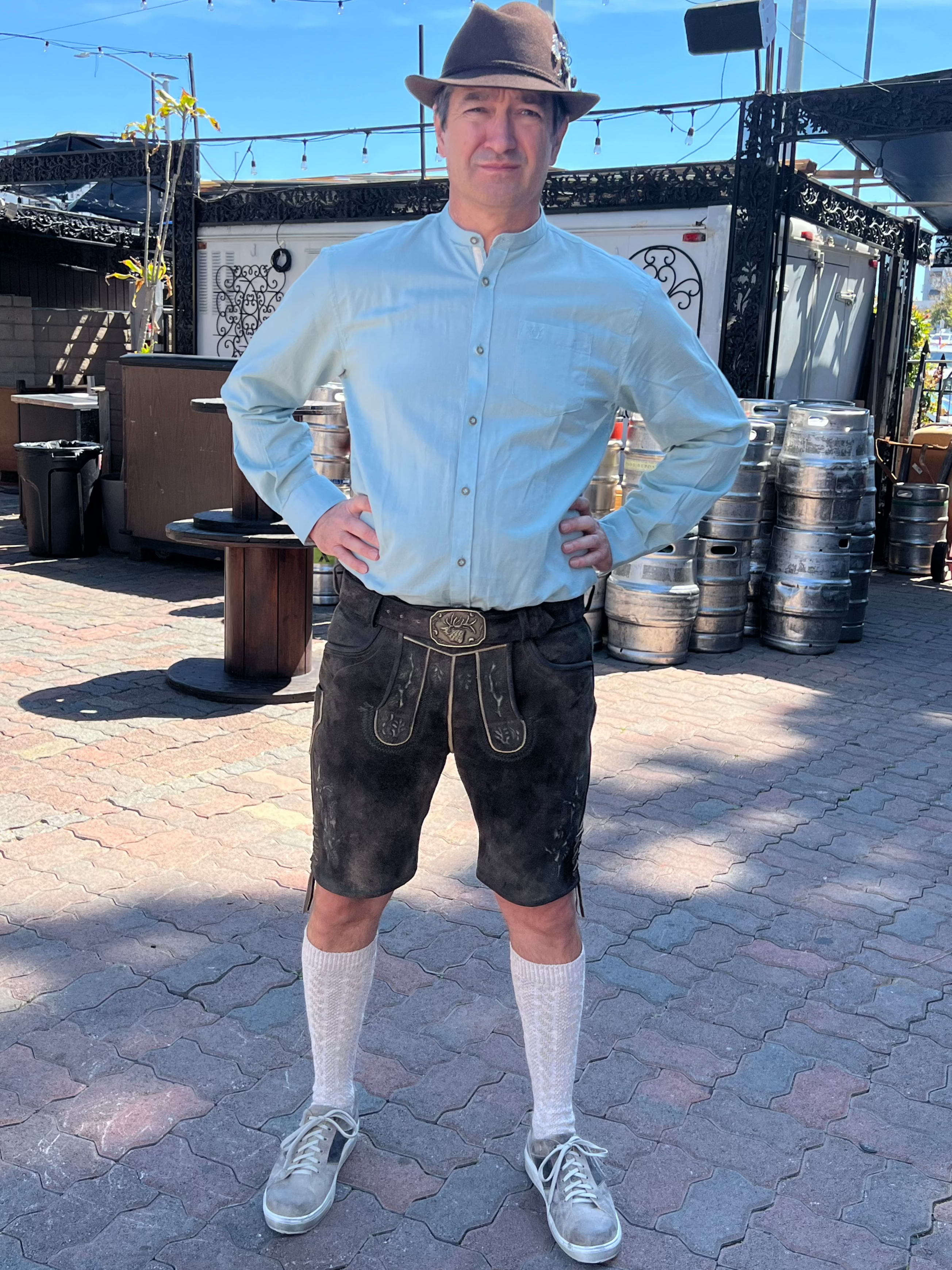 Spieth & Wensky Men's Lederhosen "Ebbs" vulkan-d. green (46-54) closeout