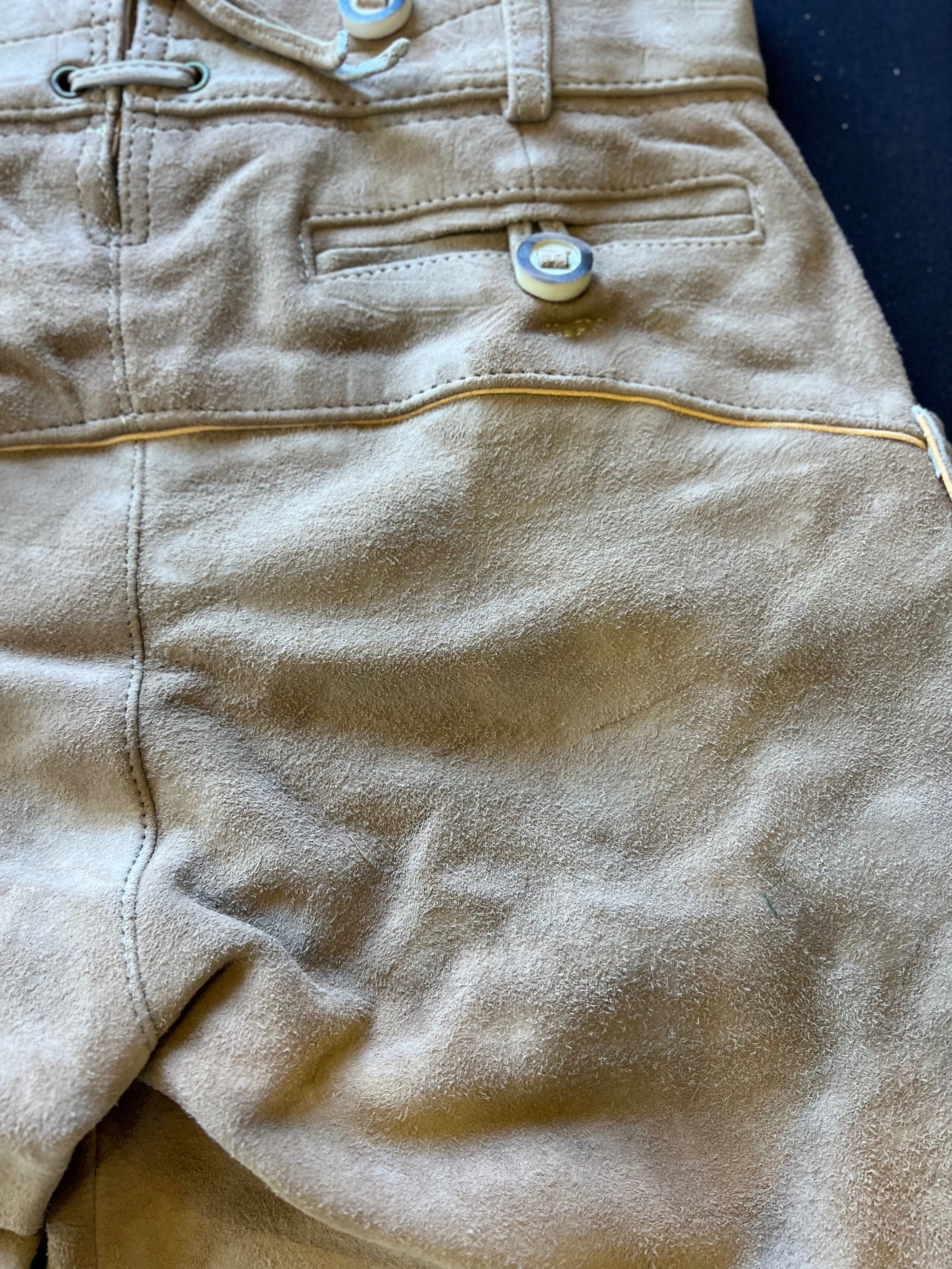 Men's Lederhosen "Vogtland3" H-Straps Light Brown