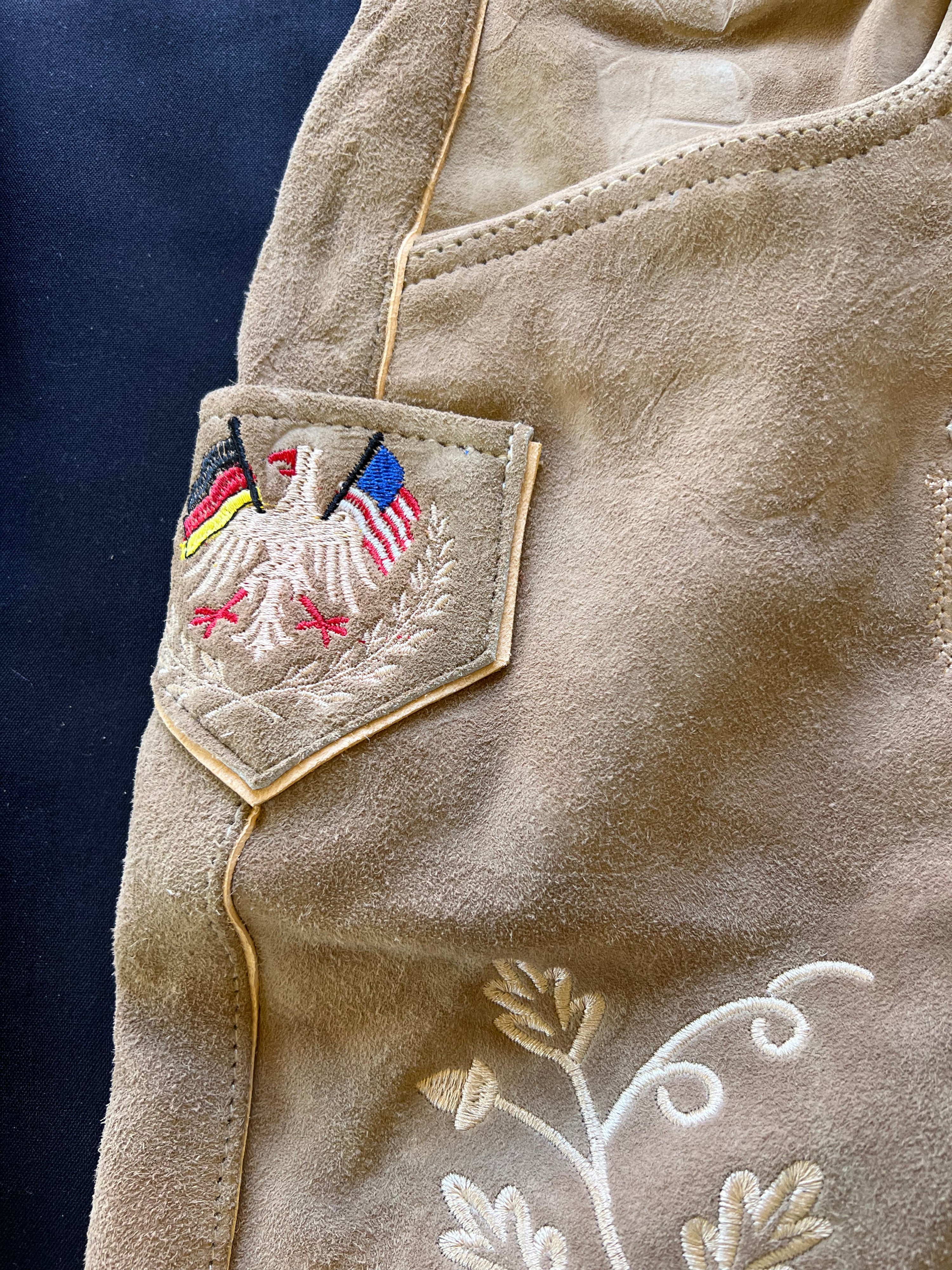 Men's Lederhosen "Vogtland3" H-Straps Light Brown