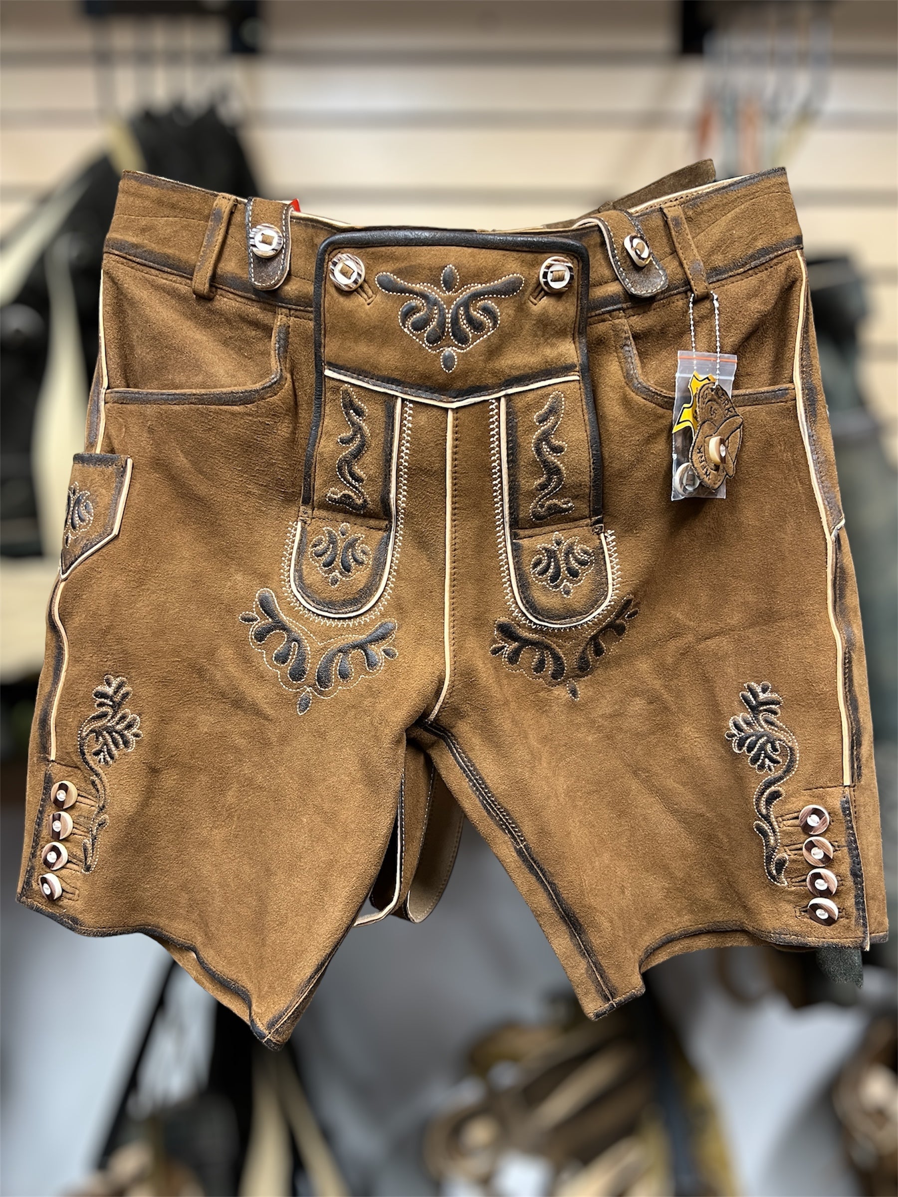 Men's Lederhosen "TradKraft" H-Straps brown (sizes 46-66)