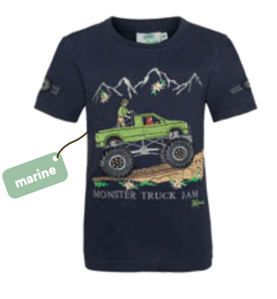 Half-sleeved T-shirt 'Monster Truck Jam' navy (closeout)