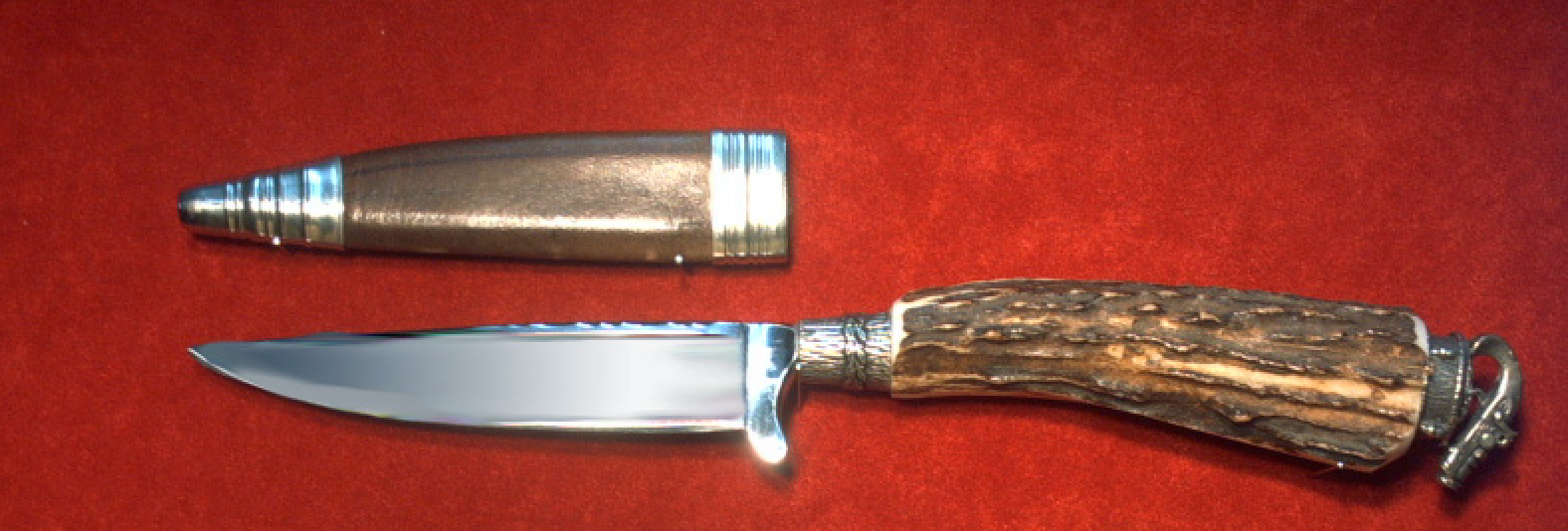 Trad Bavarian Deer Horn knife with Pistol