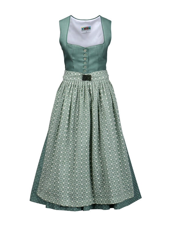 Dirndl mit Leinenoberteil und Baumwollrock
