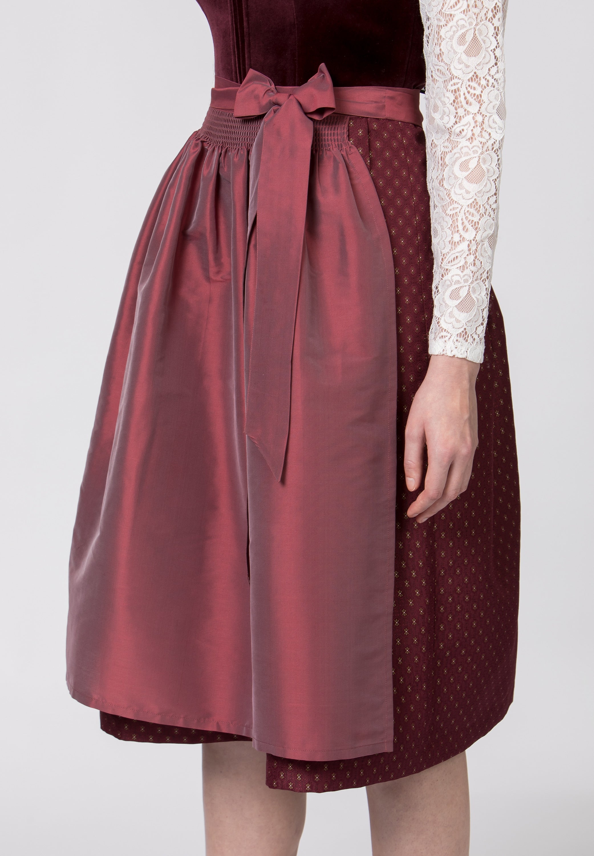 Stockerpoint Long Dirndl 2pcs. 70cm "Aurora" Velvet (4) Color Options
