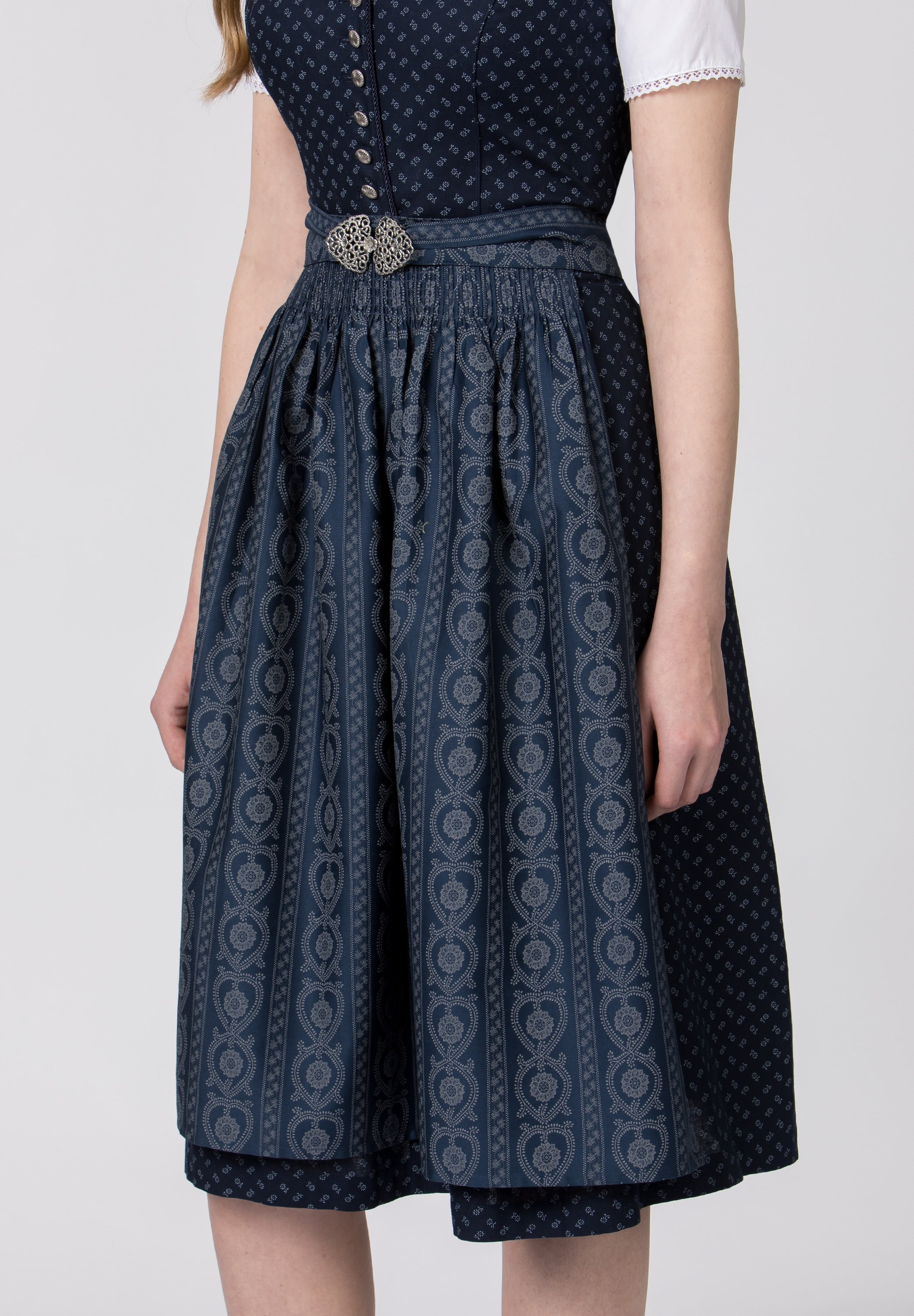 Stockerpoint Long Dirndl 2 pcs. 70 cm "Ellie" dark blue
