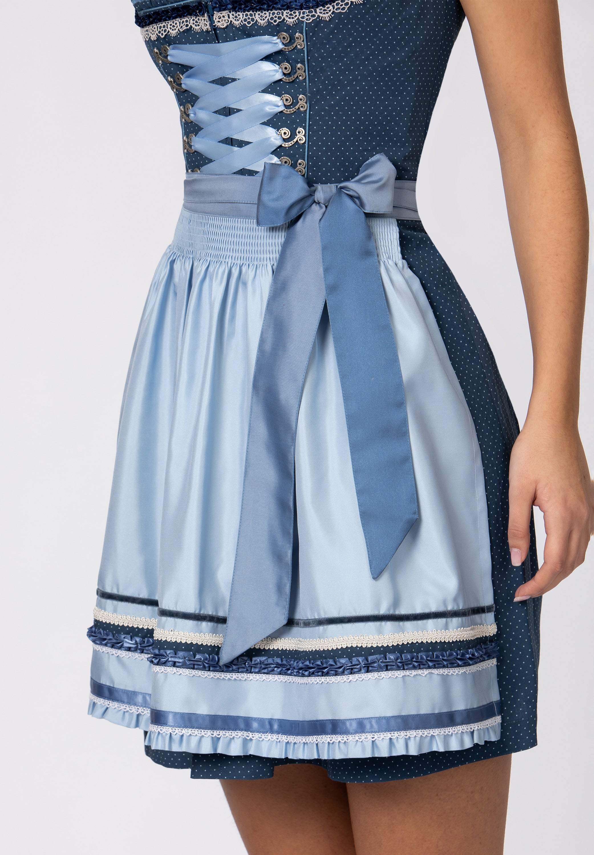 Stockerpoint Midi Dirndl "Harper" 60cm 2pcs. blue (40) closeout