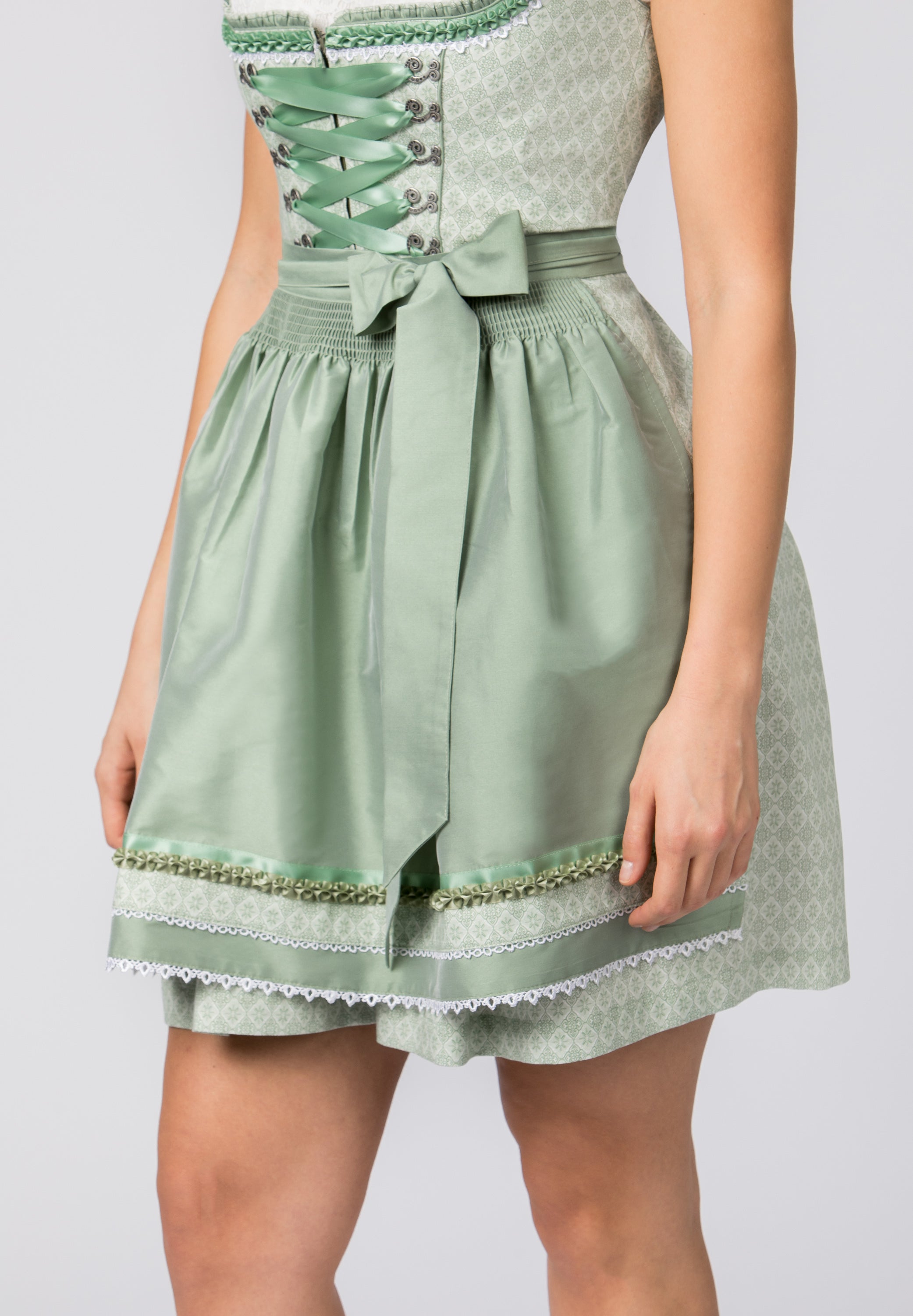 Stockerpoint Mini Dirndl 2pcs. 55cm "Lilly" sage