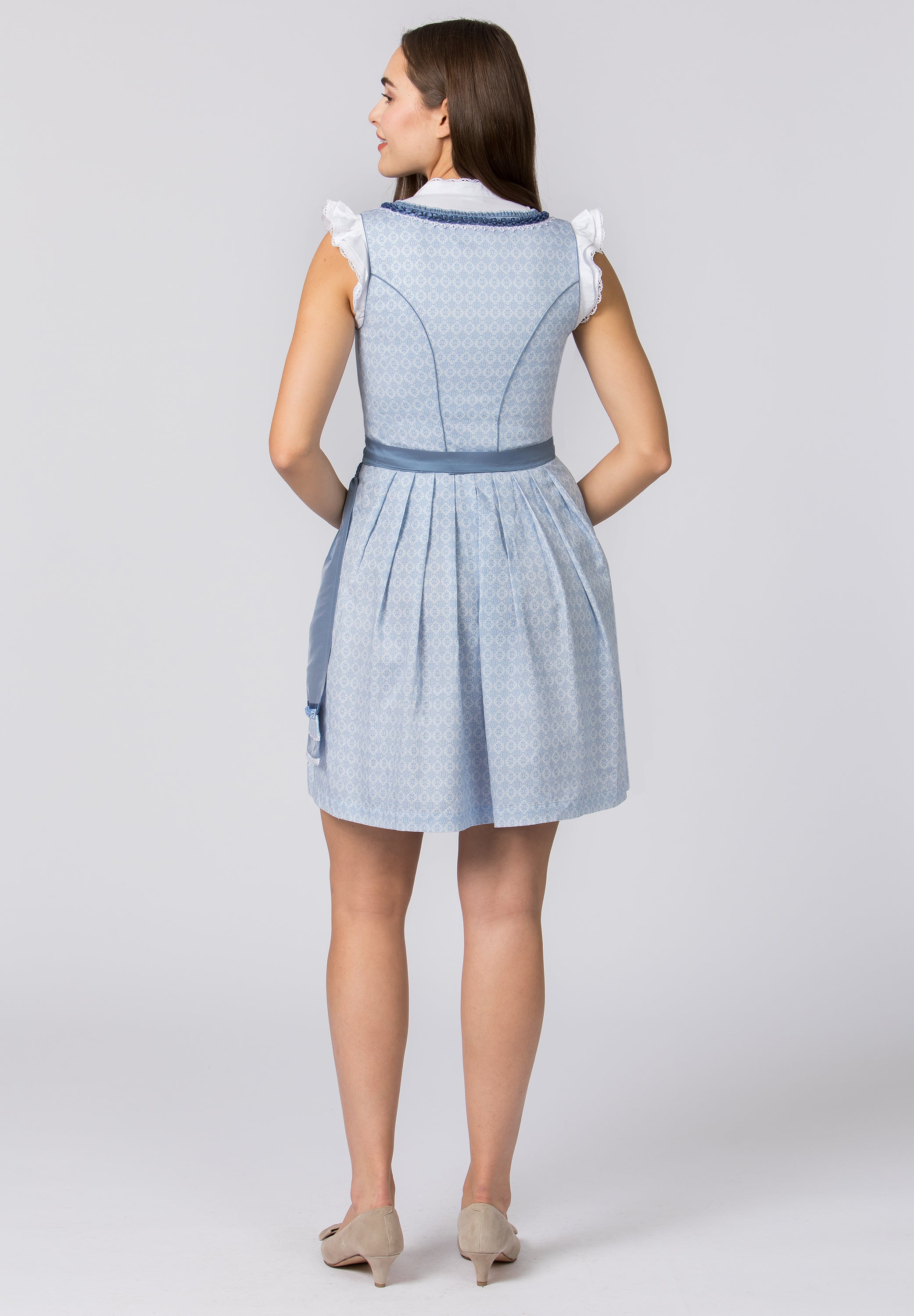 Stockerpoint Mini Dirndl 2pcs. 55cm "Lilly" light blue