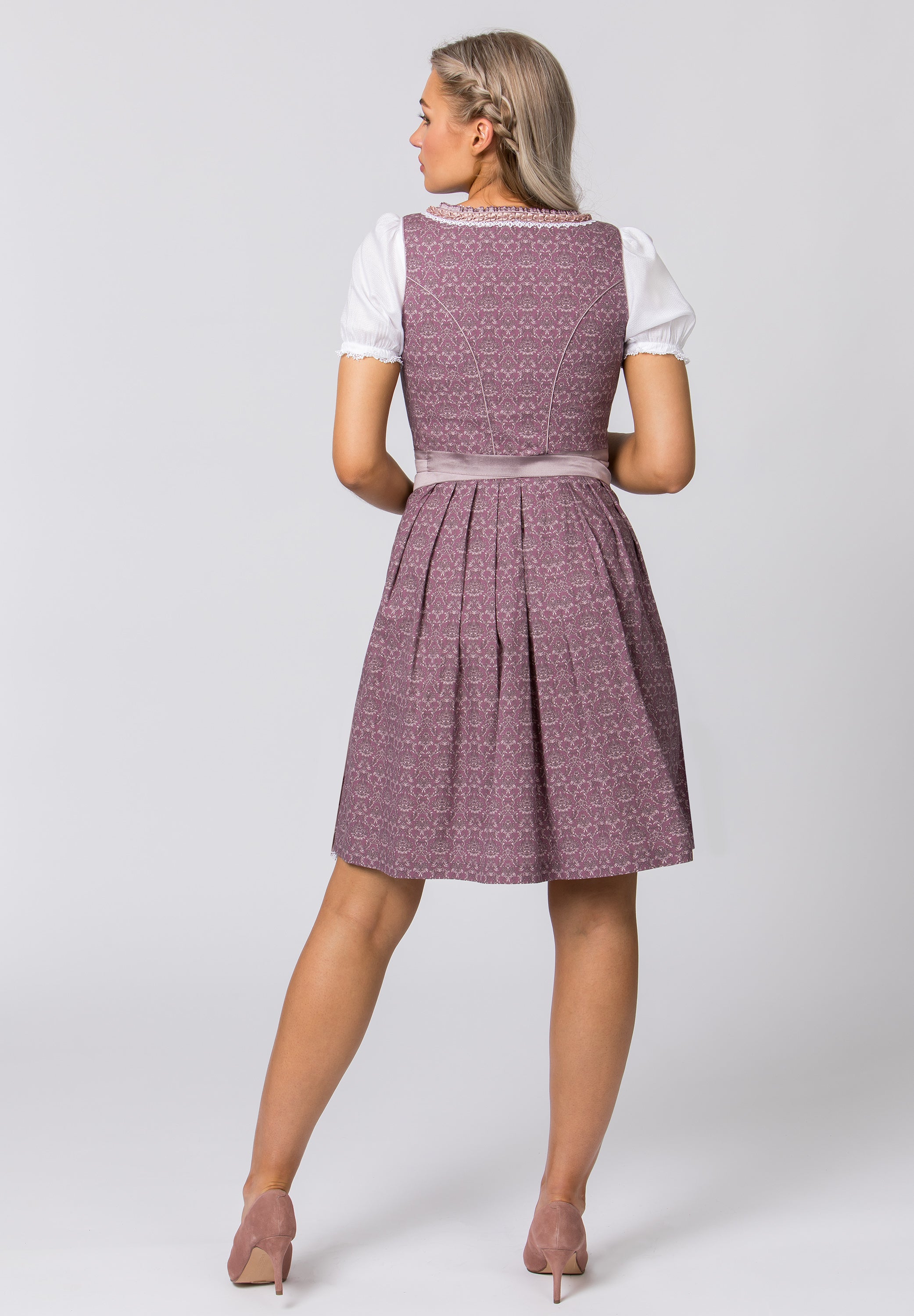 Stockerpoint Mini Dirndl 2pcs. 55cm "Ruby" berry (38) closeout