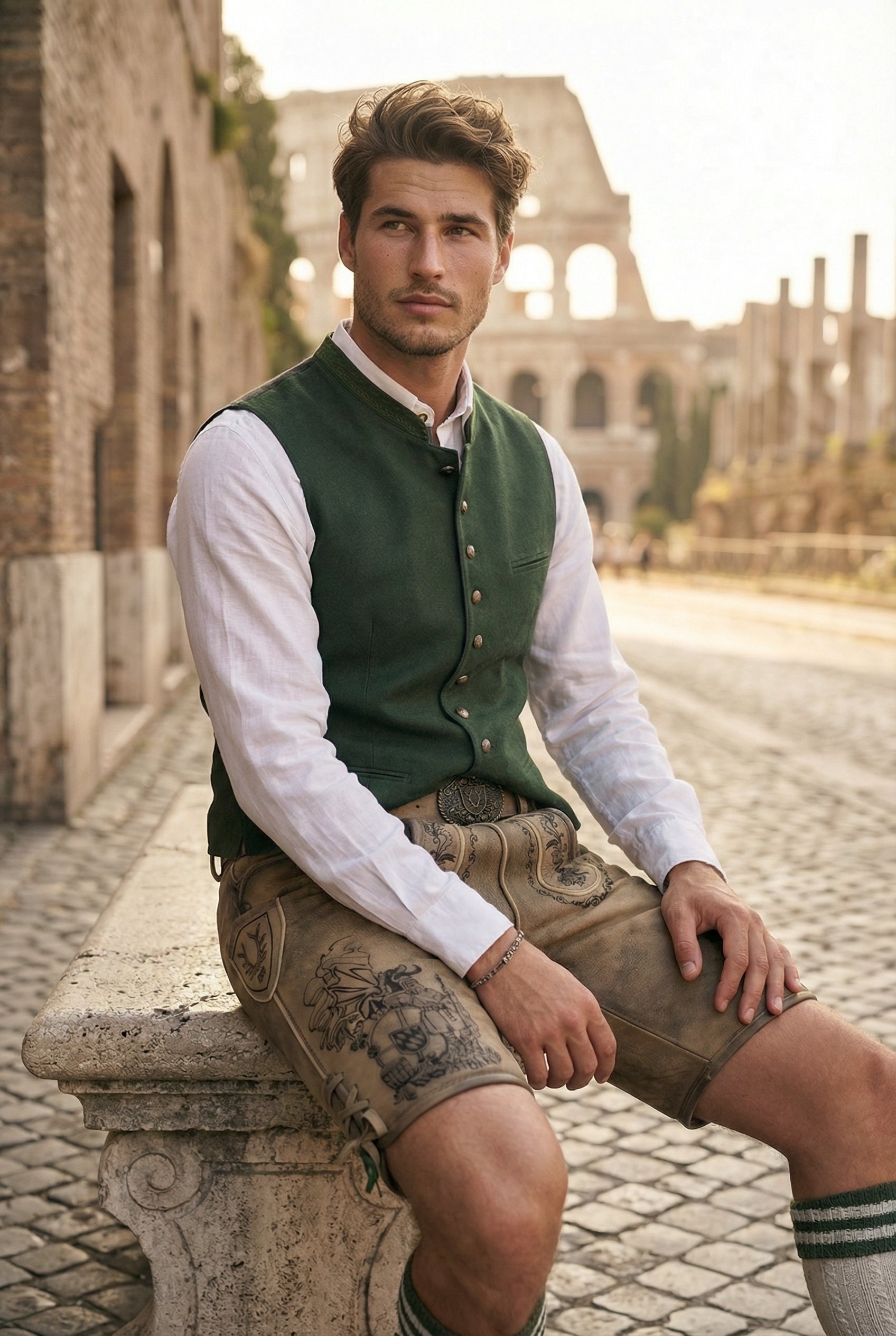 Kruger Men's Lederhosen "Giuliano" brown