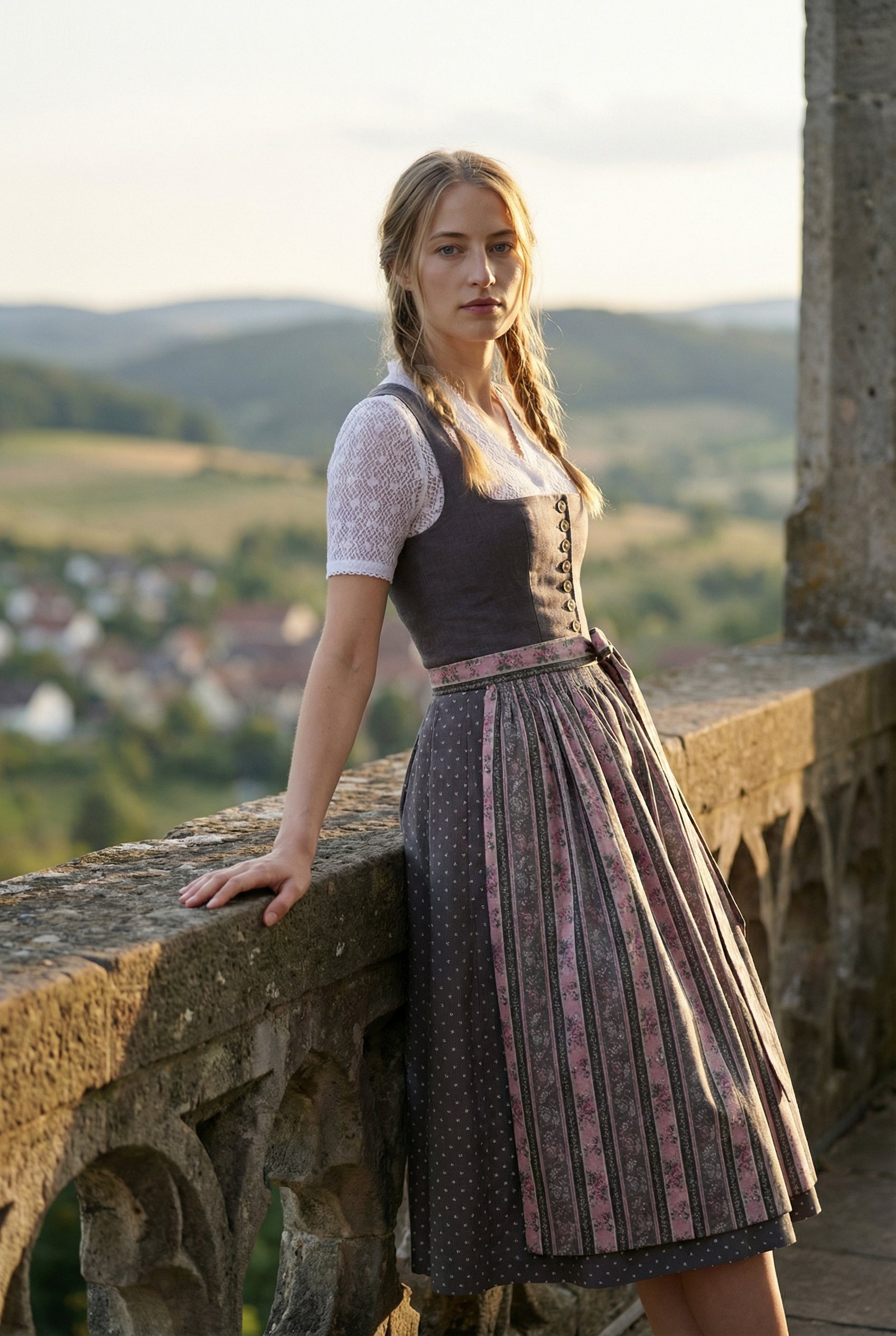 dirndl midi dress Berwin Long Dirndl