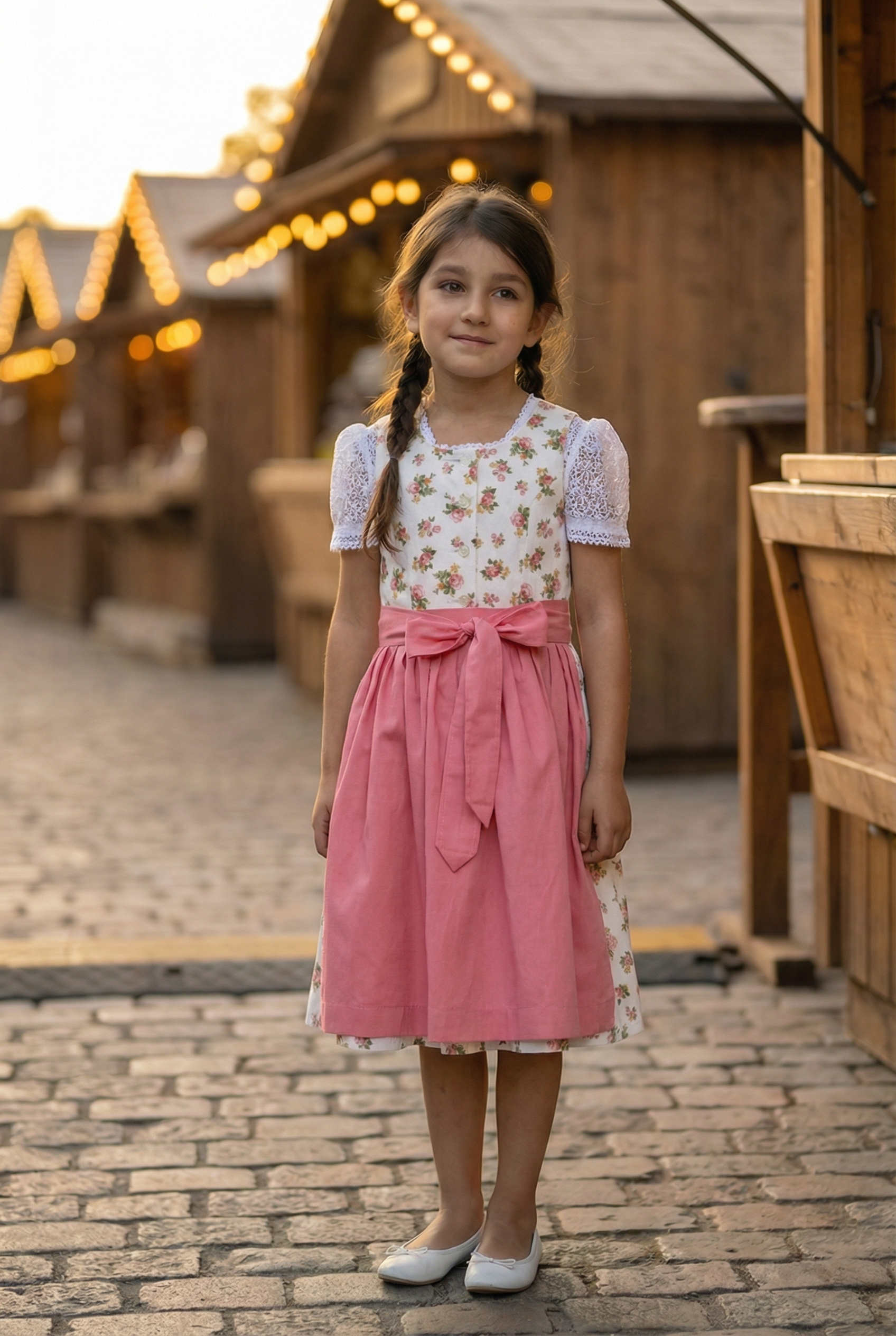 Barwolf Girls Dirndl 3 pcs. "Rosi" pink