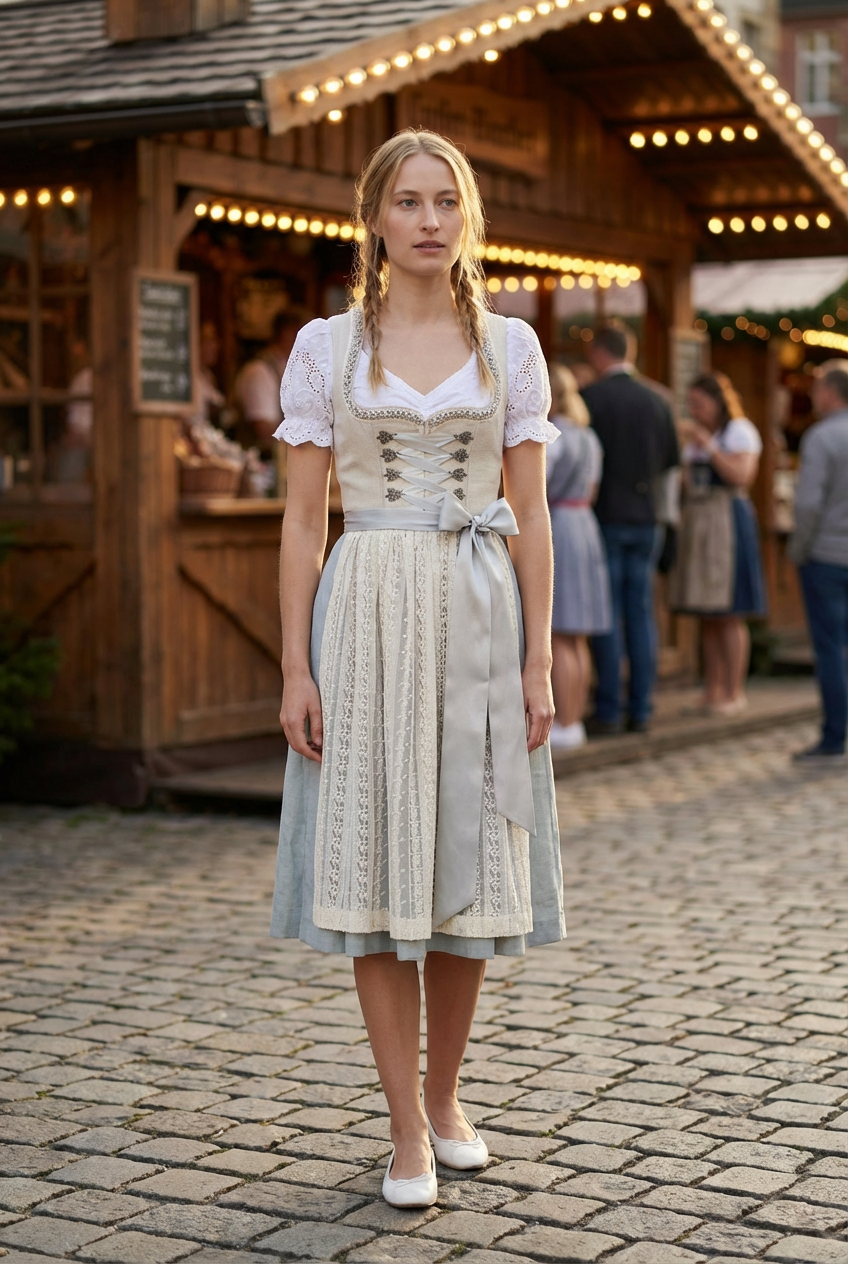 Julia Trentini Dirndl 2pcs. 70cm "Lorena" green