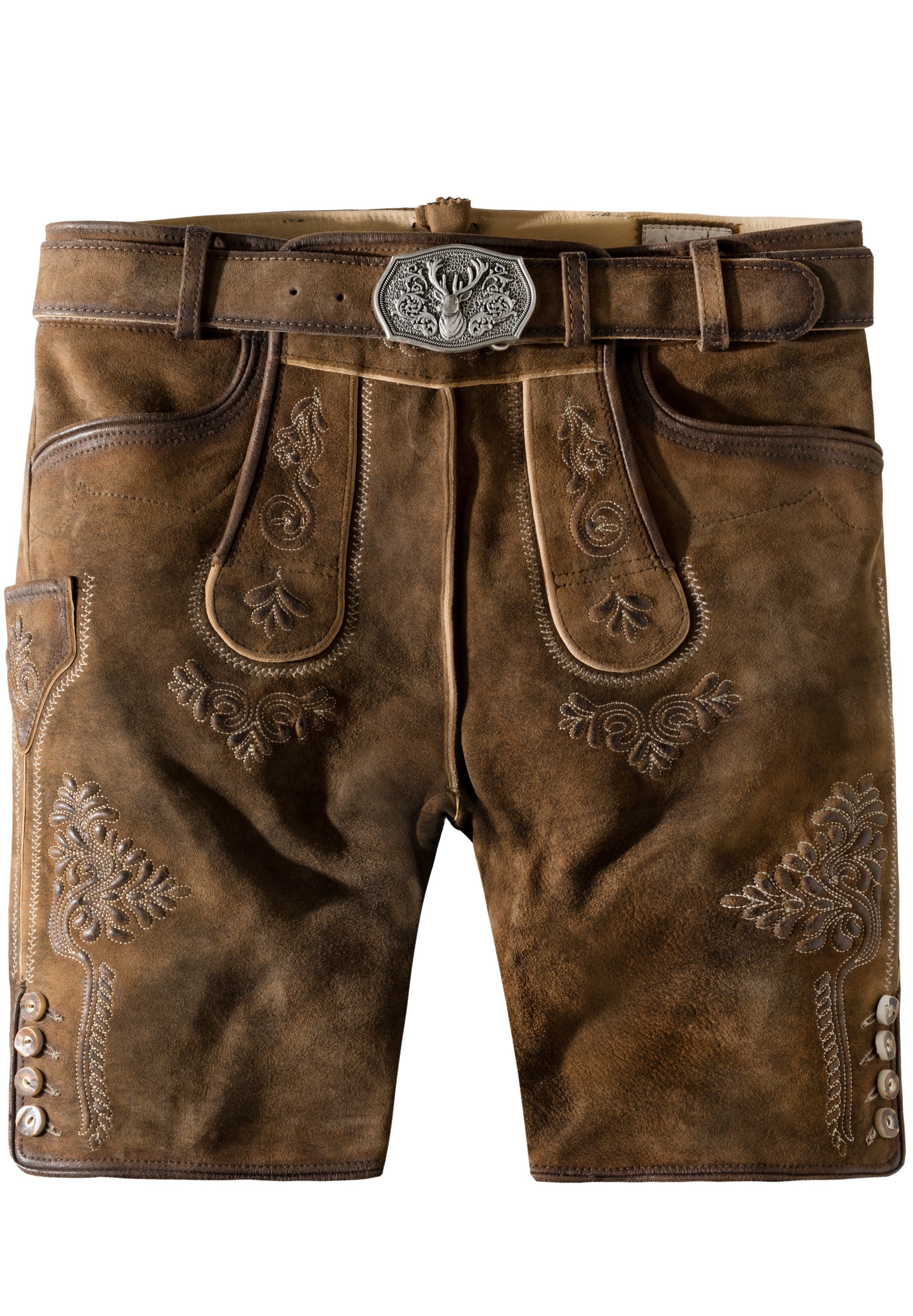 Men's Lederhosen "Bertl" Stone with Belt (closeout) 52
