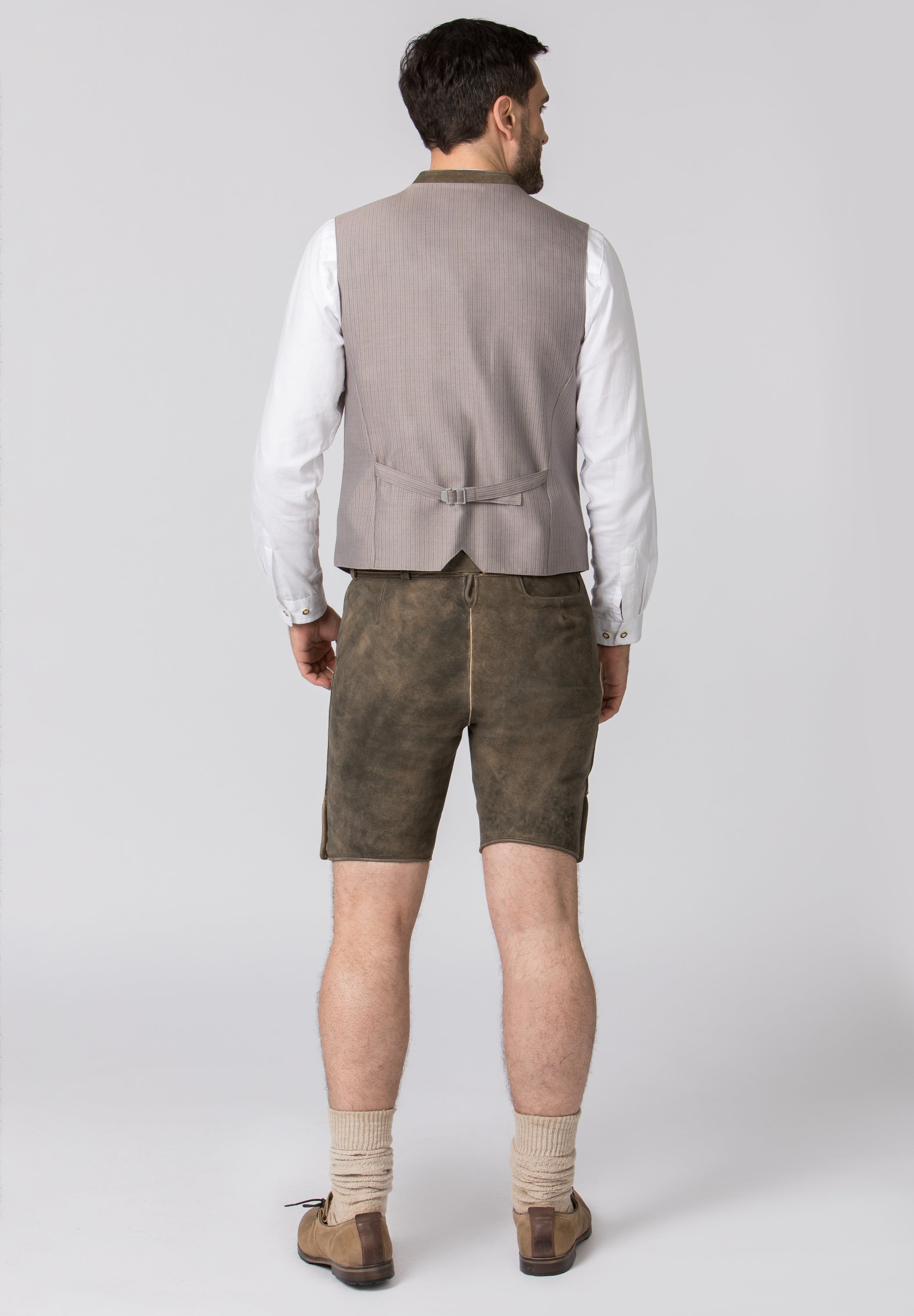 Men's Lederhosen "Oliver" with Belt Pebble Speckled (52) closeout