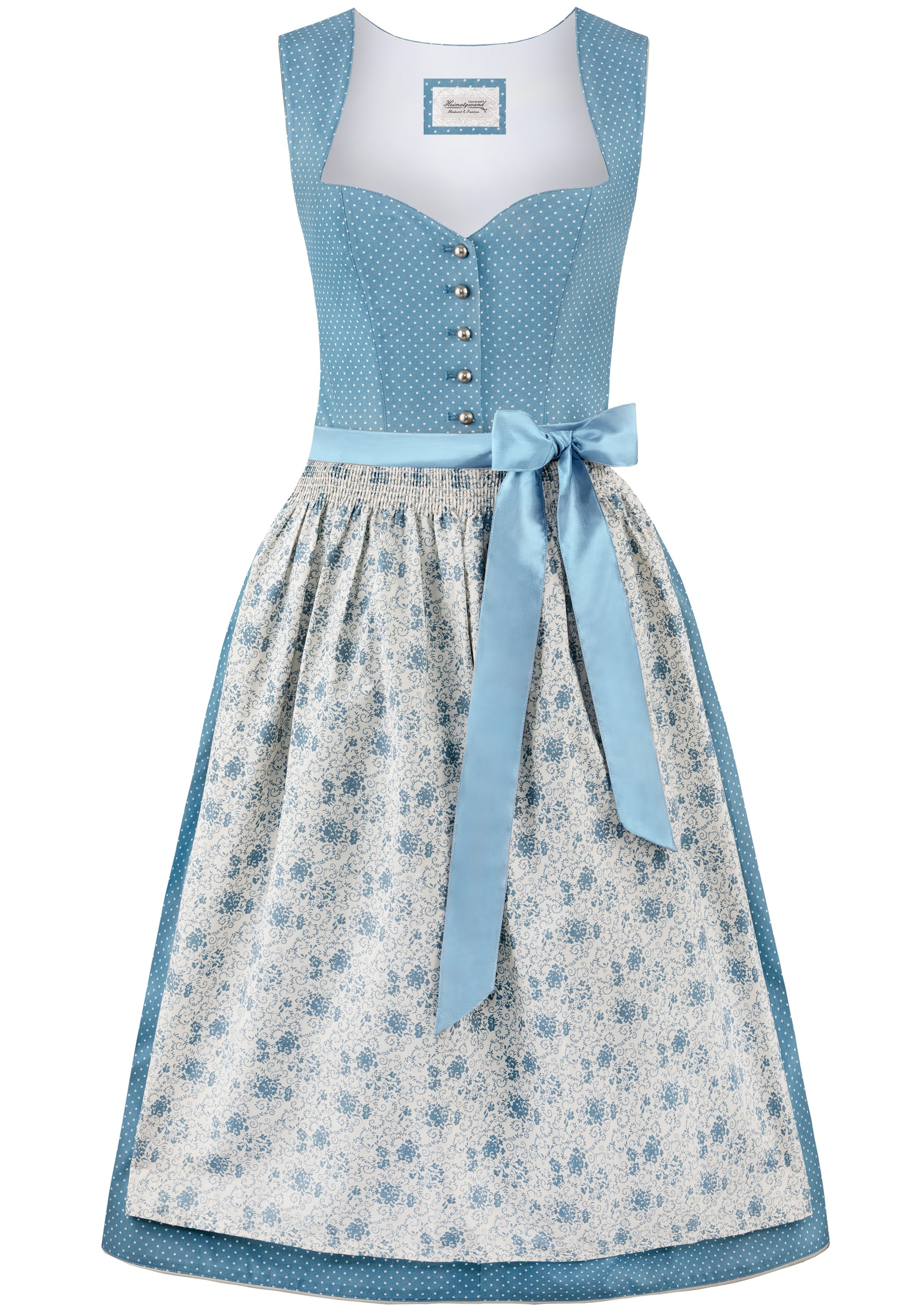 Stockerpoint Long Dirndl 2 pcs. 70 cm "Edonita" Blue