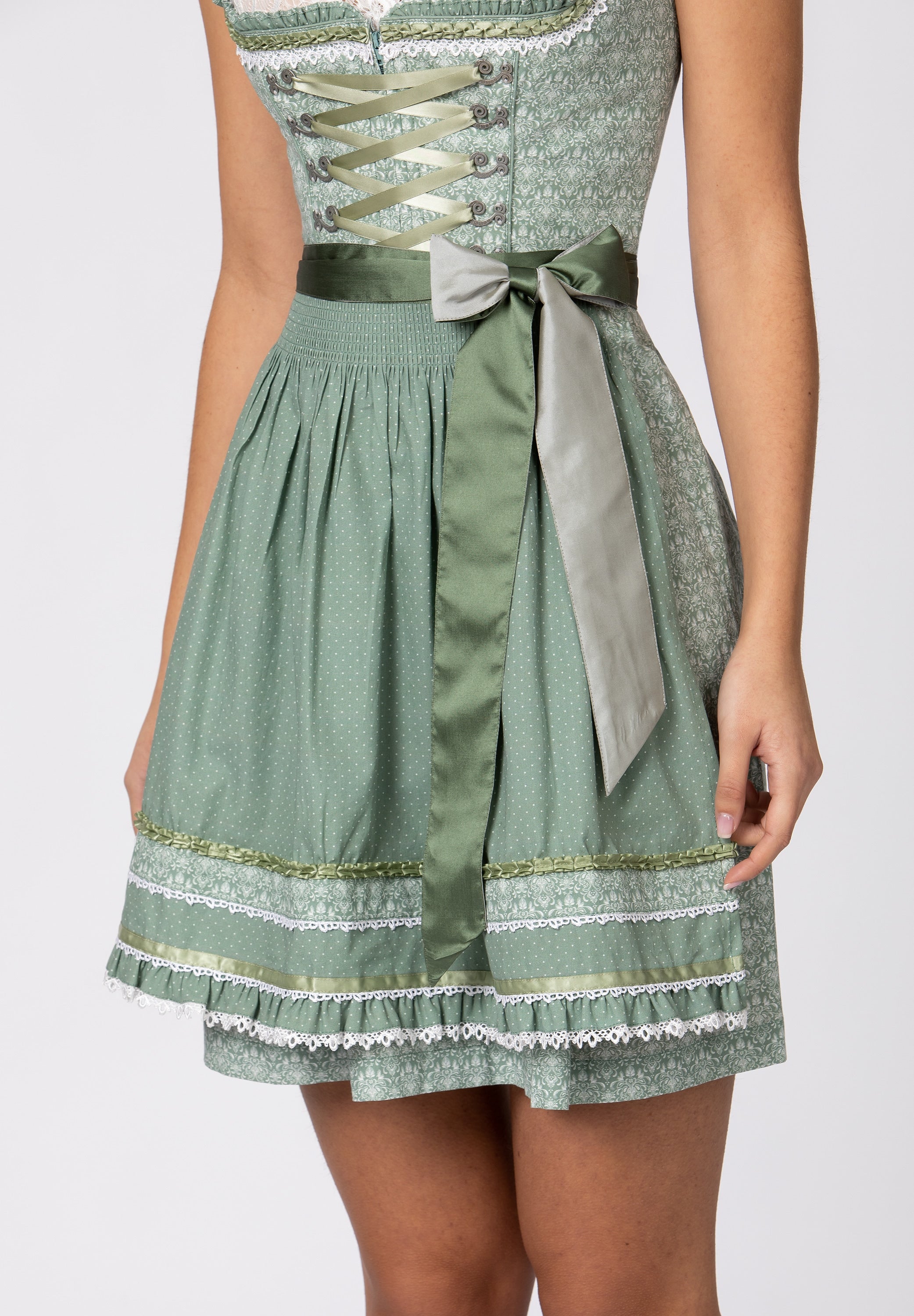 Stockerpoint Mini Dirndl 2pcs. 55cm "Kim" Sage (closeout) 32,36