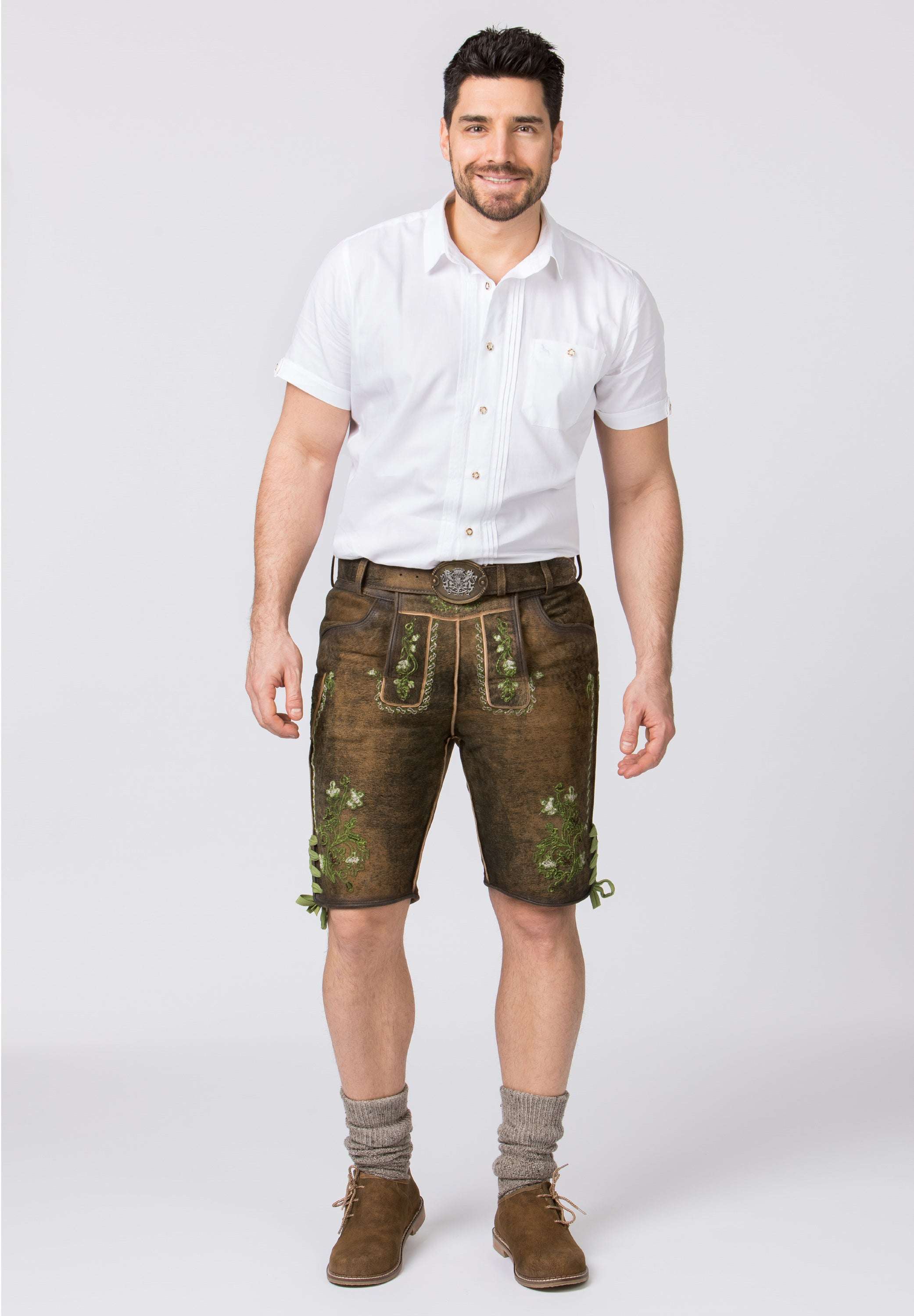 Stockerpoint Mens Traditional "Bodo" White Short Sleeve Shirt (small)